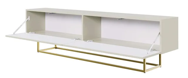 selsey-veldio-tv-schrank-175-cm-mit-gefr-ster-front-grau-beige-mit-goldenen-bein image 1