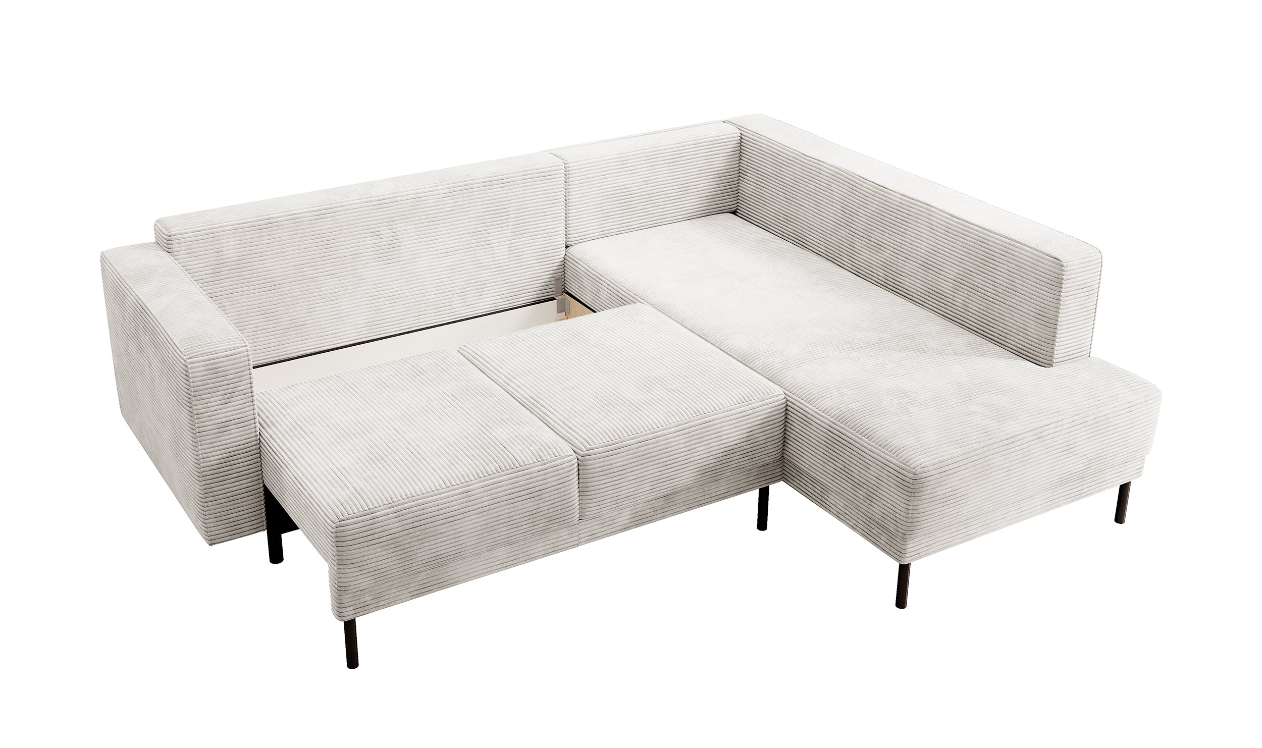 selsey-rodario-ecksofa-rechts-mit-schlaffunktion-und-bettkasten-graubeiger-cord image 7