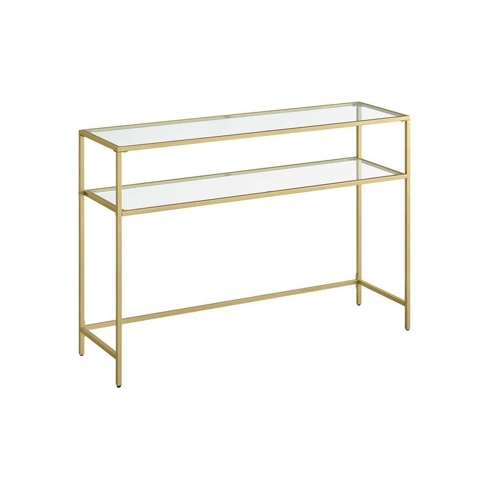 vasagle-konsolentisch-modern-verstellbar-goldfarben-transparent-mit-verstellbare image 3