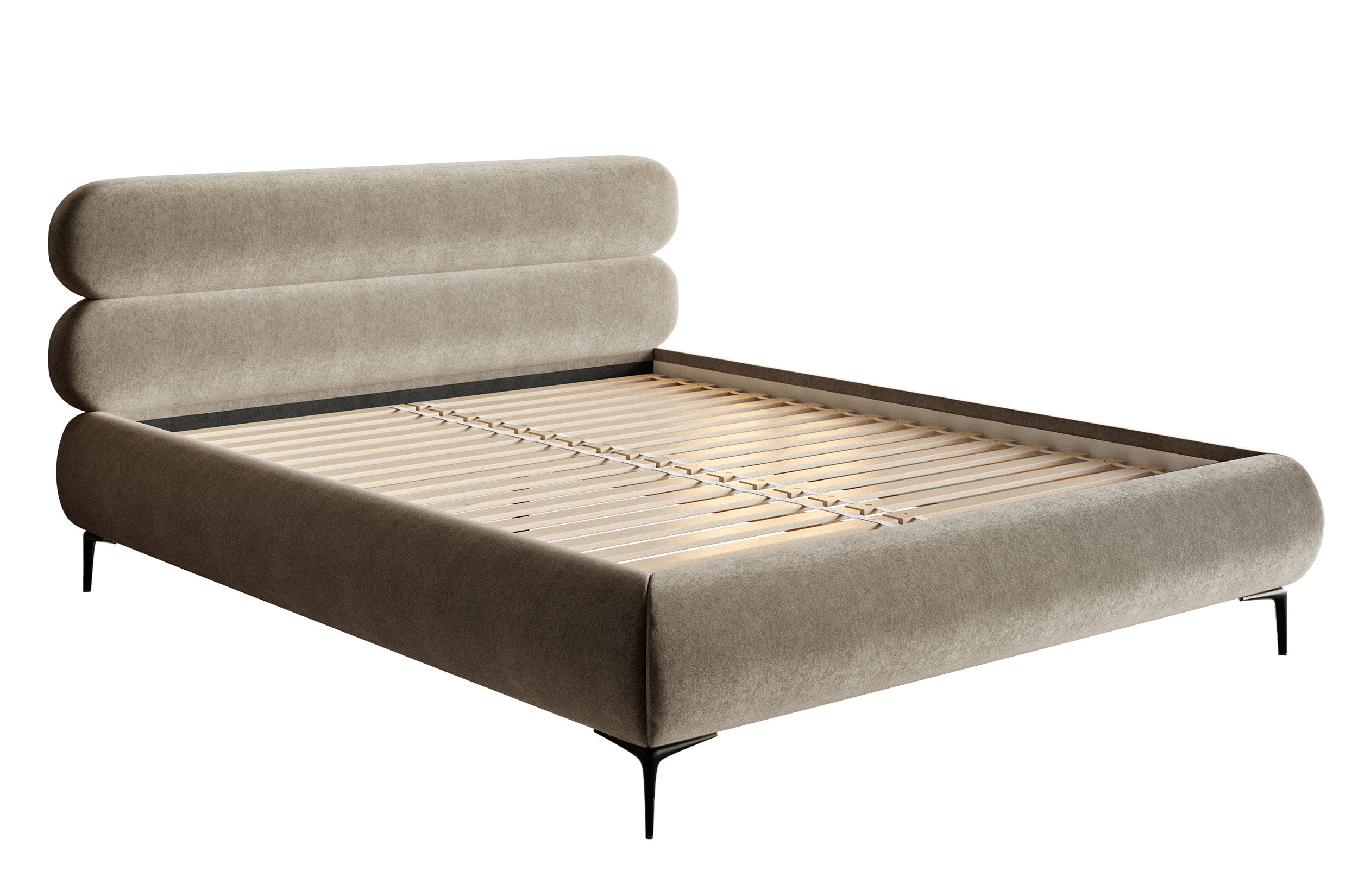 selsey-roule-gepolstertes-bett-160x200-cm-grau-beiges-velours-wasserabweisend-sc image 7