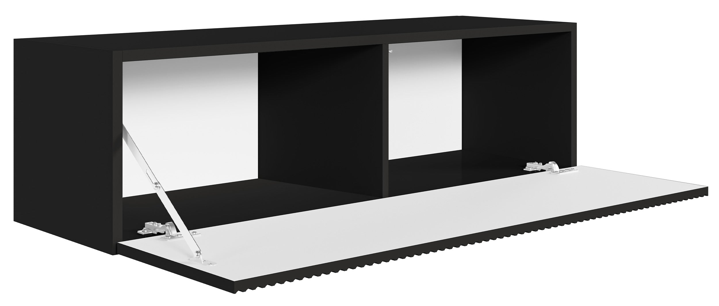 selsey-veldio-h-ngender-rtv-schrank-100-cm-1-t-r-gerillte-front-schwarz image 2