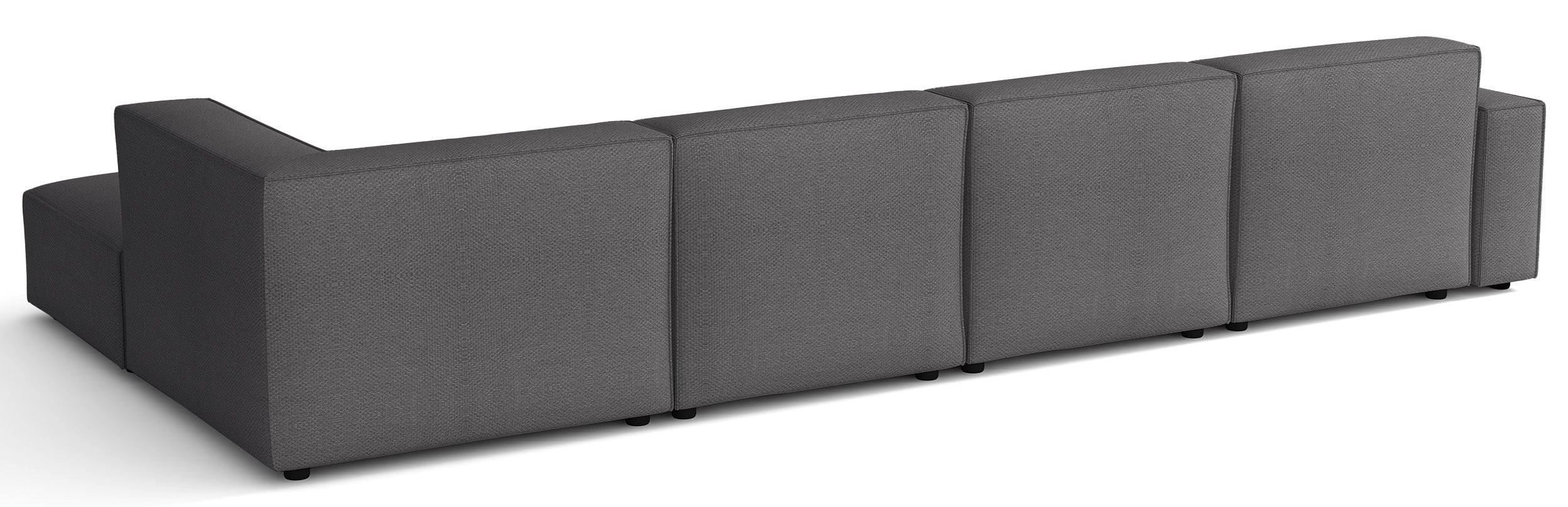 selsey-sellmo-u-form-ecksofa-modular-rechts-mit-hocker-dunkelgrau-chenille-hydro image 4
