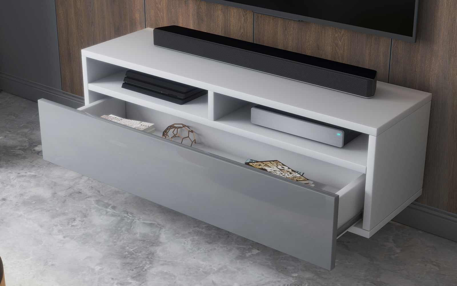 selsey-rednaw-tv-schrank-100-cm-mit-schublade-wei-matt-grau-gl-nzend image 7