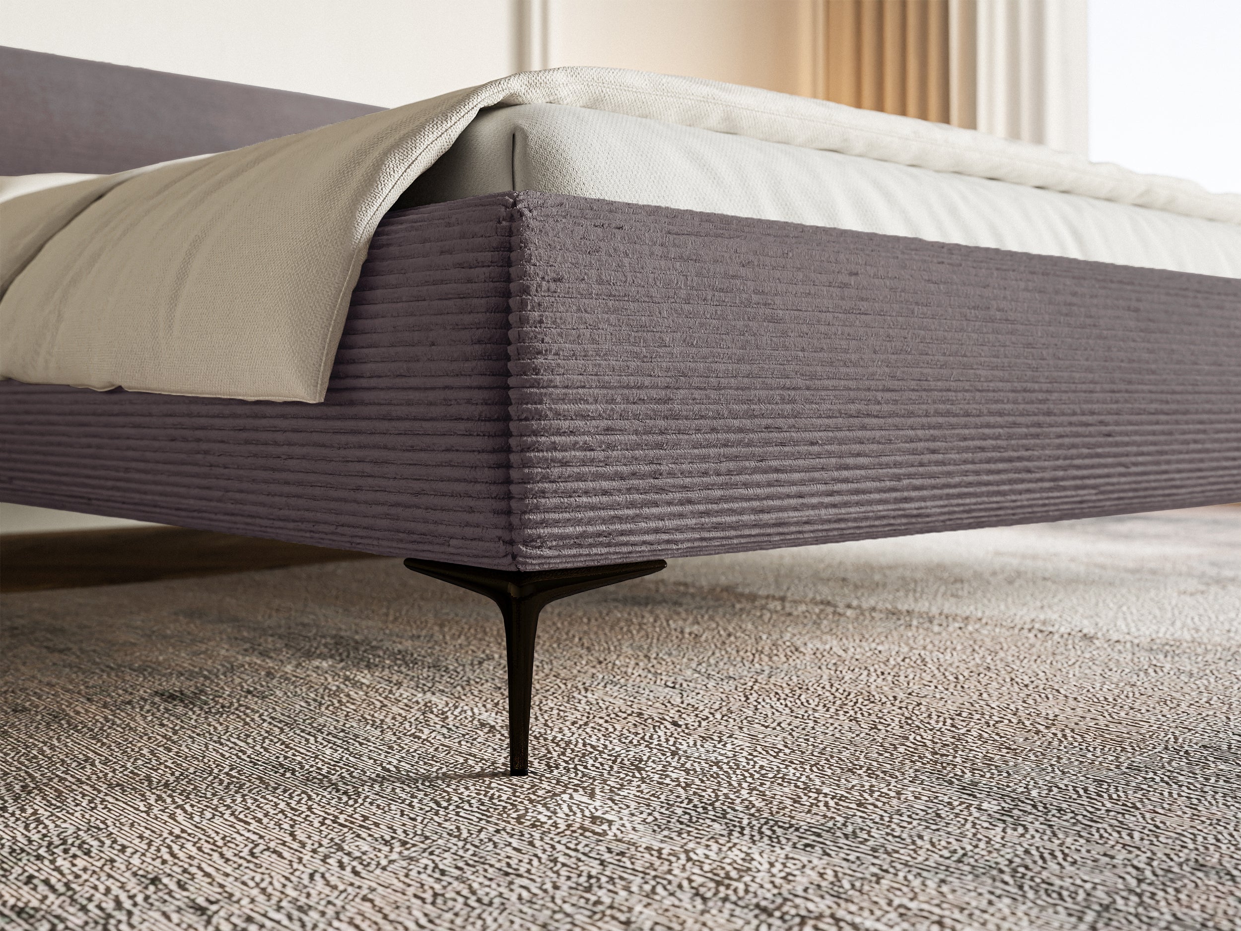 selsey-roule-polsterbett-180x200-cm-braun-cord-schwarze-beine image 5