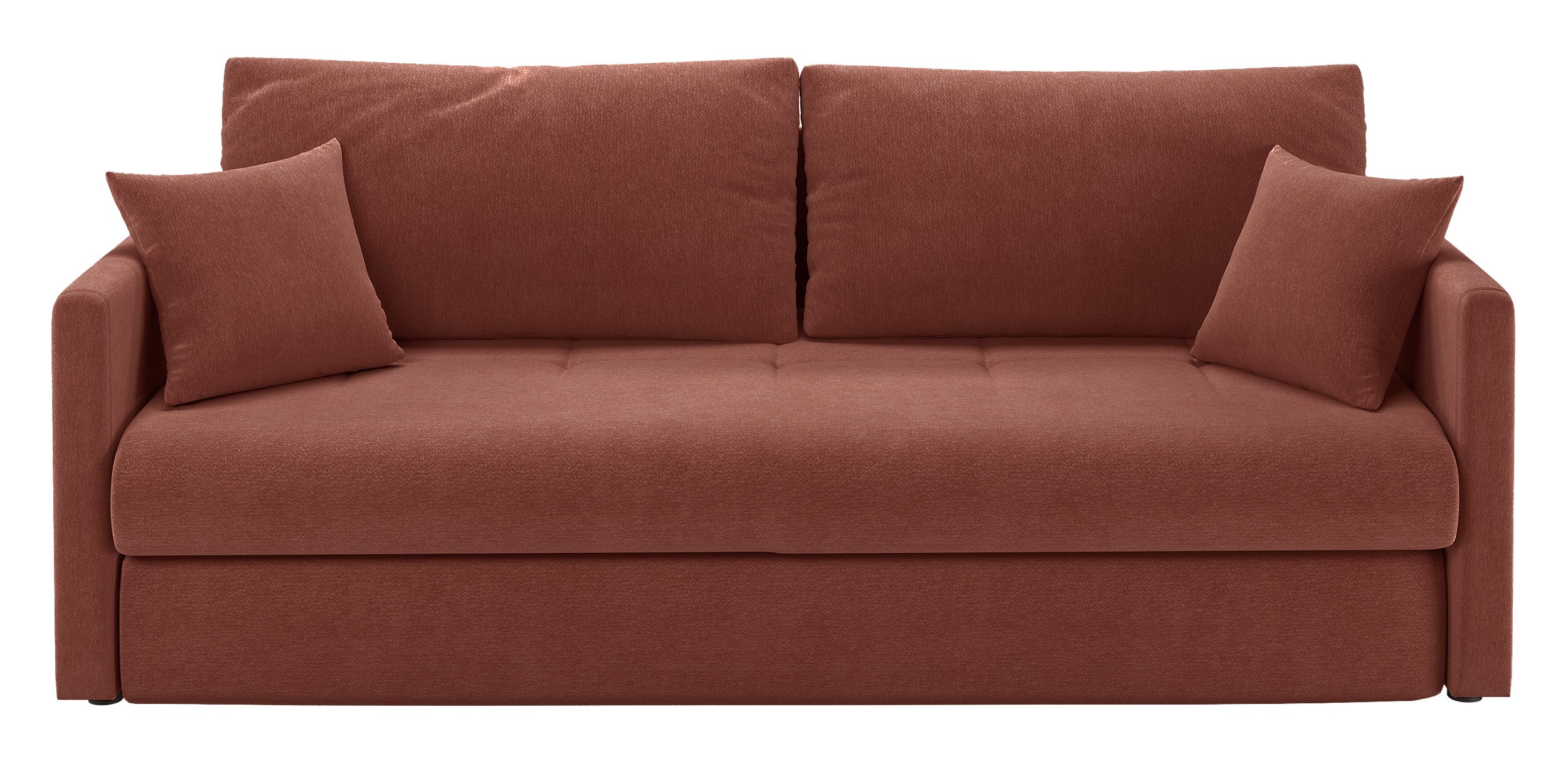selsey-dreisitziges-schlafsofa-lorro-mit-stauraum-kupferfarbene-chenille image 1