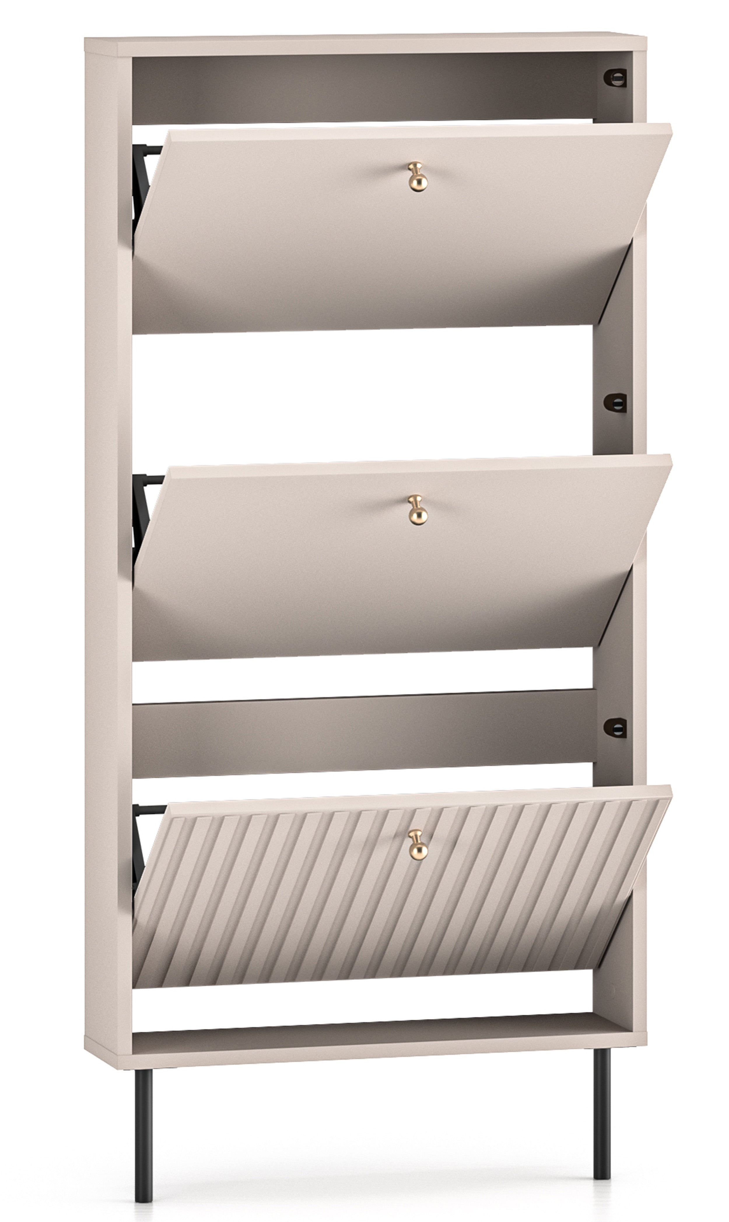 selsey-caletto-schuhschrank-60-cm-mit-3-klappen-kaschmir-schmal image 3