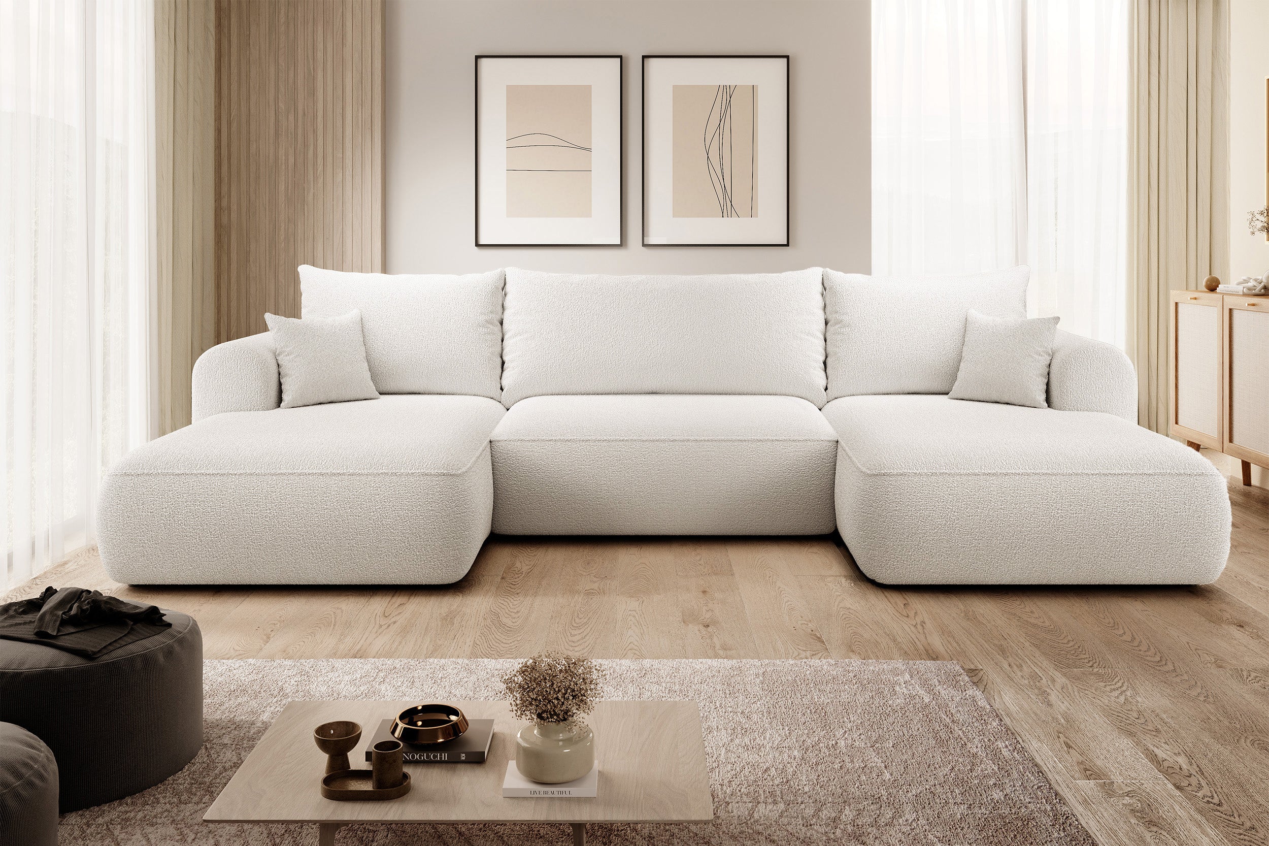 selsey-ovo-ecksofa-u-f-rmig-mit-schlaffunktion-und-stauraum-boucl-creme-universe image 3