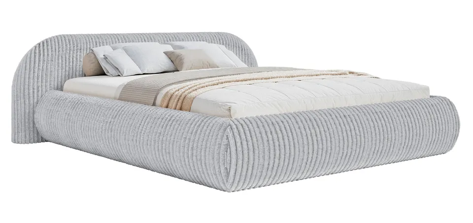 selsey-shels-low-gepolstertes-bett-160x200-cm-grau-cord image 1