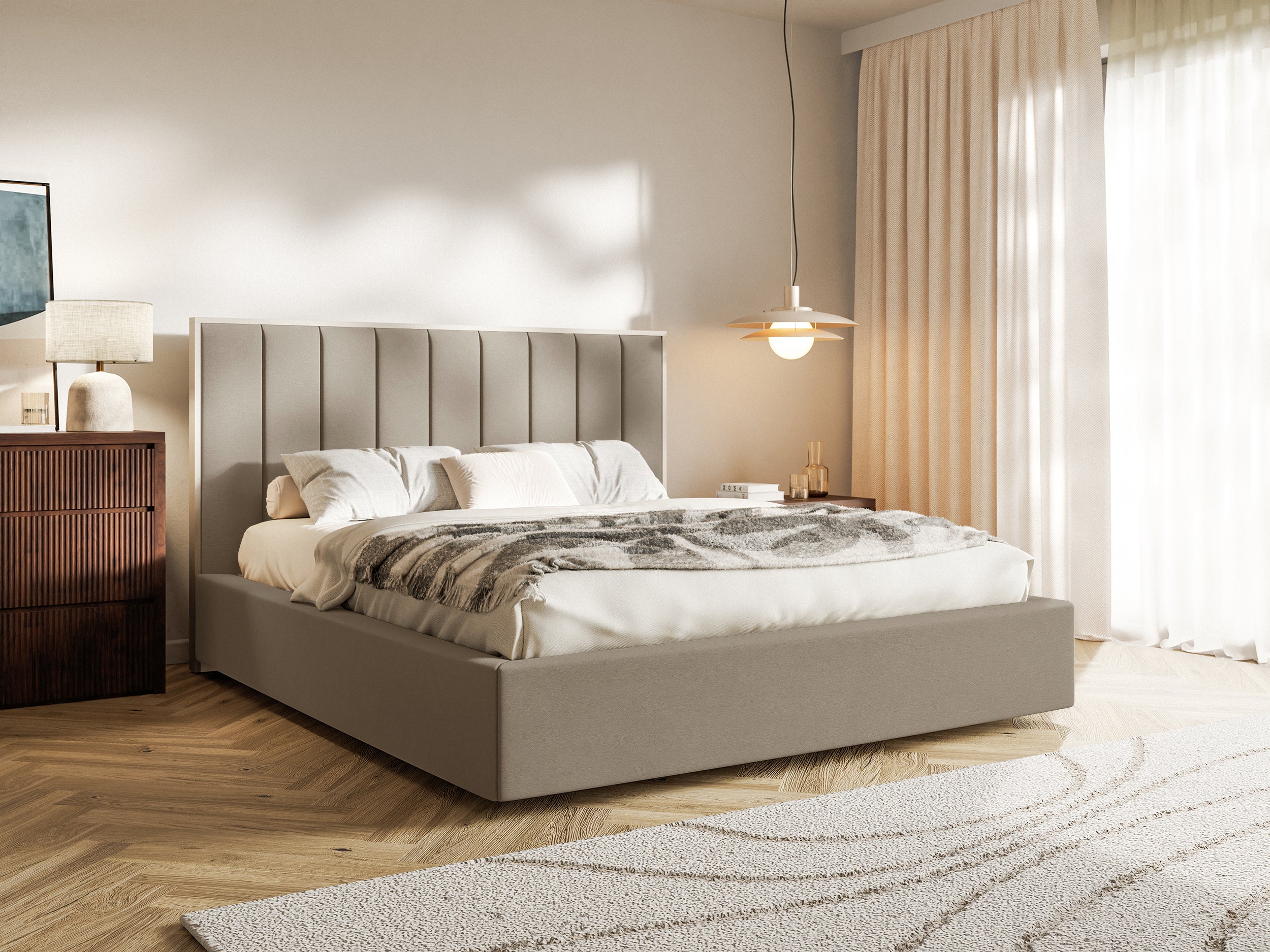 selsey-togents-gepolstertes-bett-160x200-cm-mit-stauraum-brauner-wasserabweisend image 2