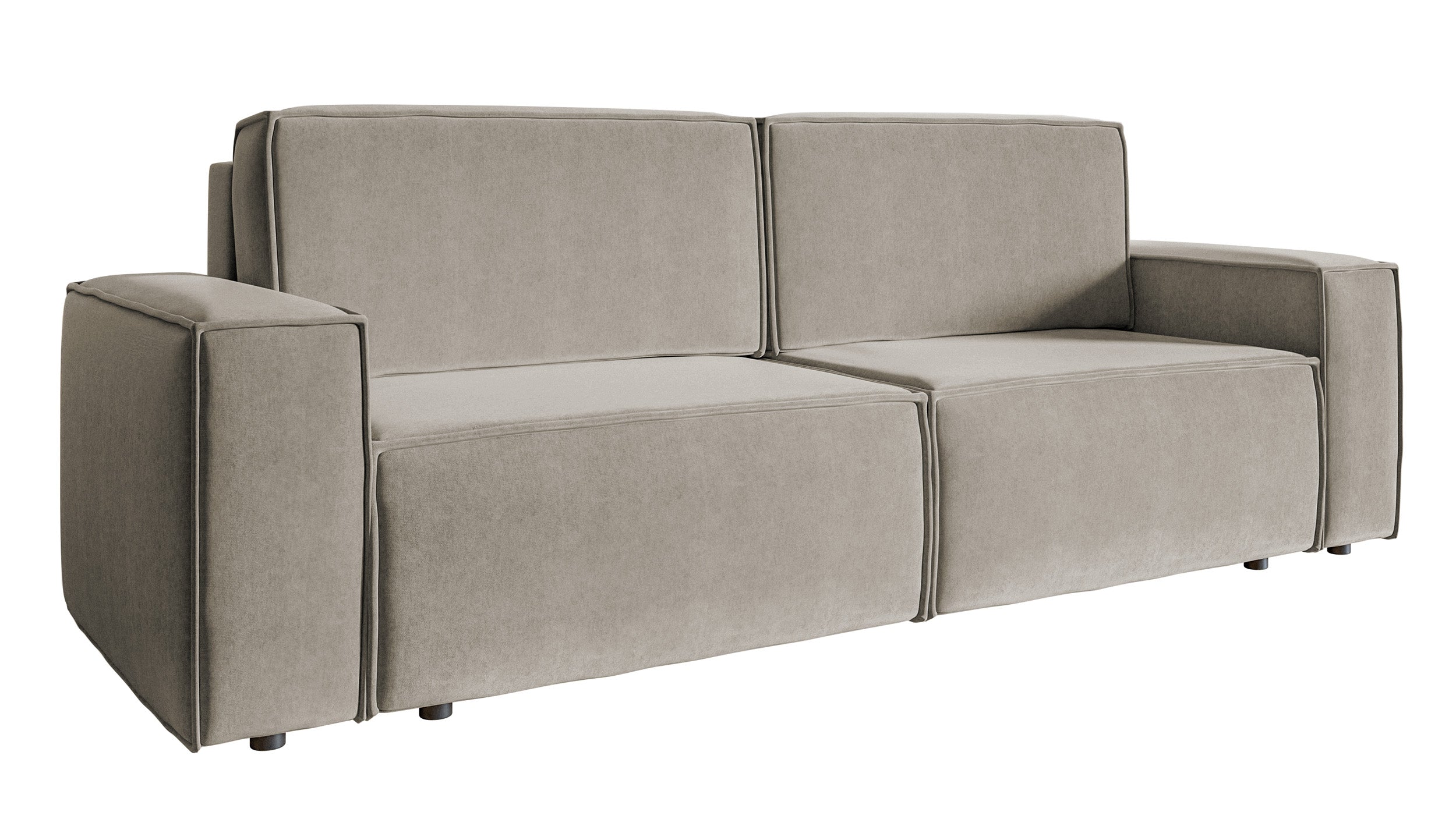 selsey-copertino-dreisitziges-schlafsofa-grau-beige-wasserabweisender-samtstoff image 4