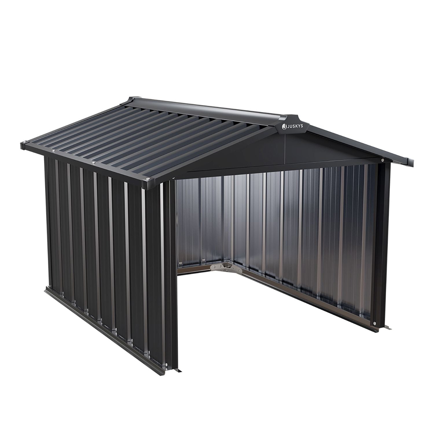 juskys-m-hroboter-garage-mgmt1-mit-satteldach-98-x-89-x-63-cm-unterstand-aus-met image 1