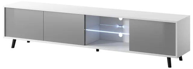 selsey-galhad-tv-schrank-wei-matt-grau-gl-nzend-mit-beinen image 1