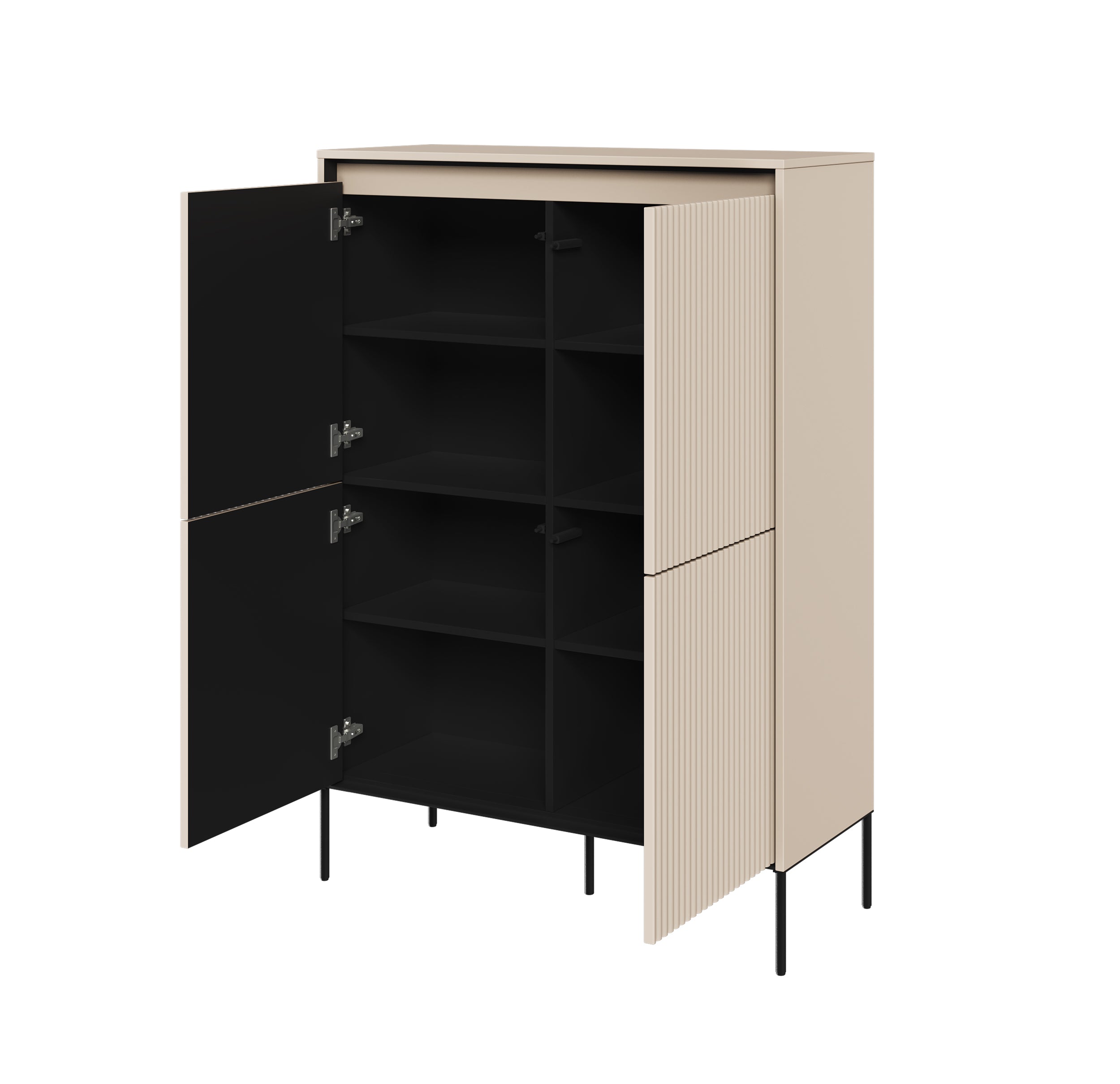 selsey-trend-hohe-kommode-98-cm-4-t-rig-mit-led-beige image 3