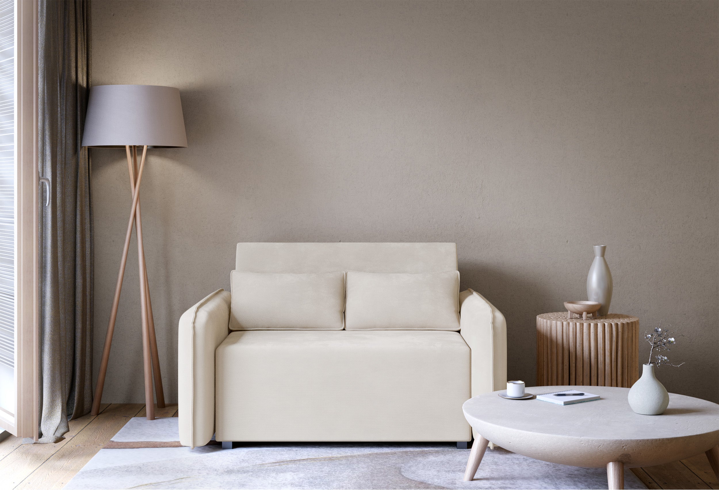 selsey-duelia-schlafsofa-2-sitzer-ausklappbar-hellbeige-hydrophobe-chenille image 3