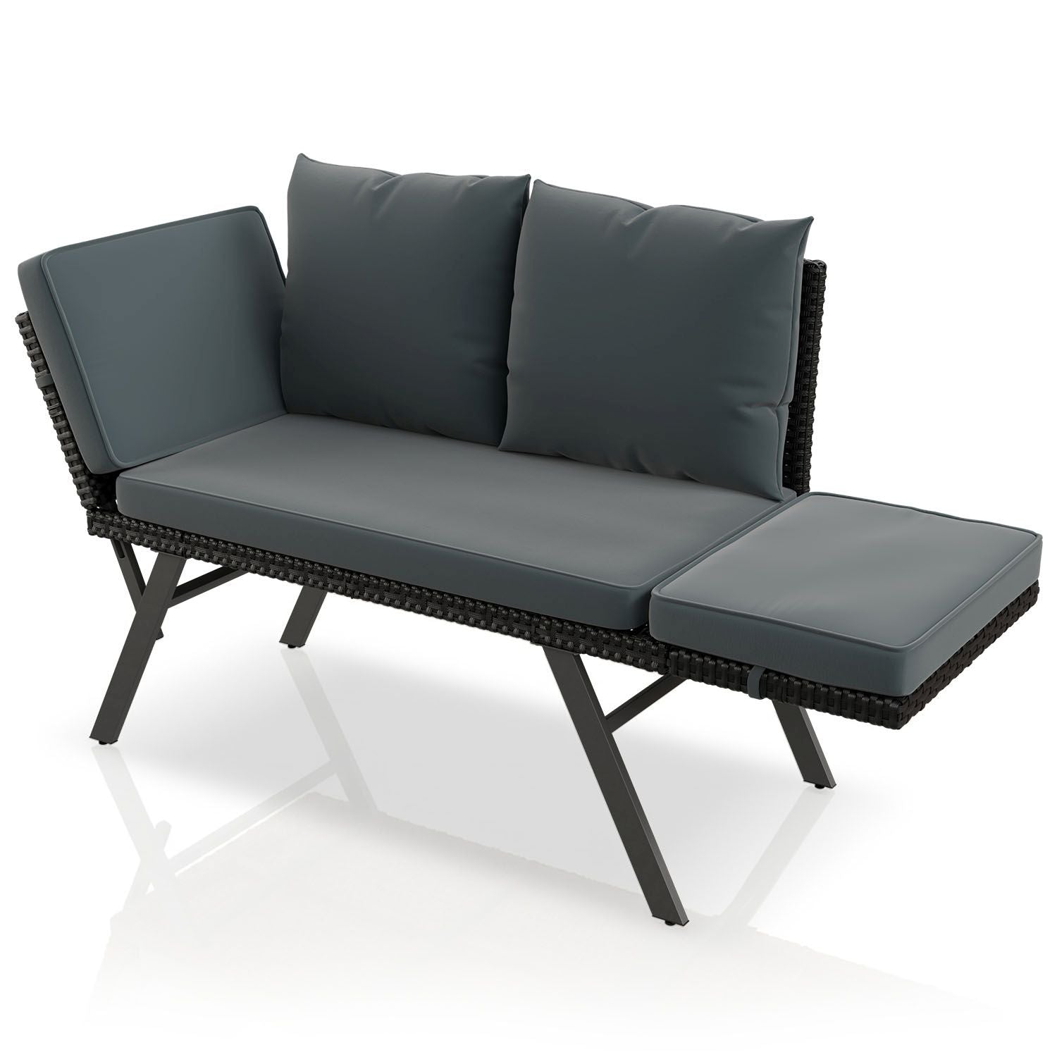 juskys-calvia-polyrattan-multifunktionsbank-schwarz-grau-creme-3-sitzer-und-171- image 1