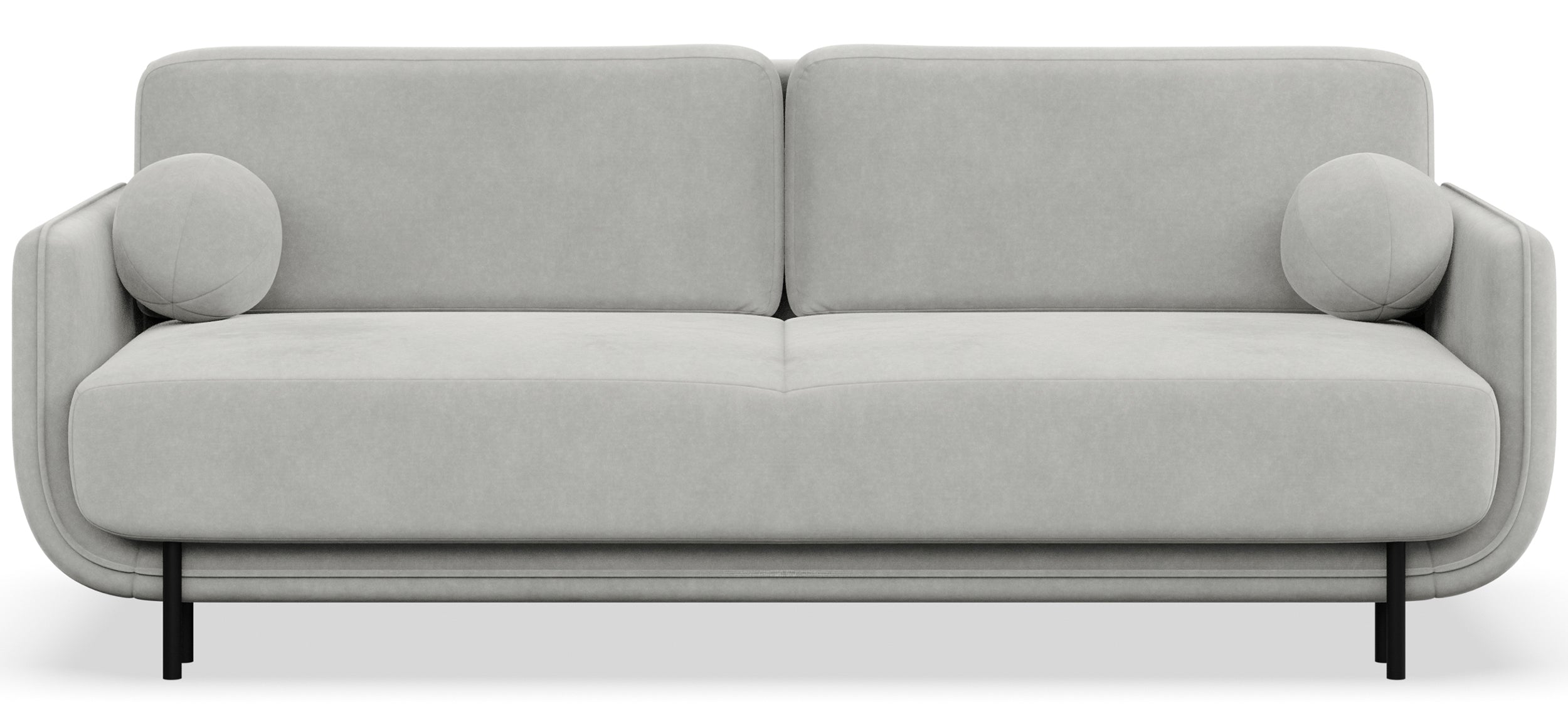 selsey-ovals-dreisitziges-schlafsofa-hellgrau-samt image 1