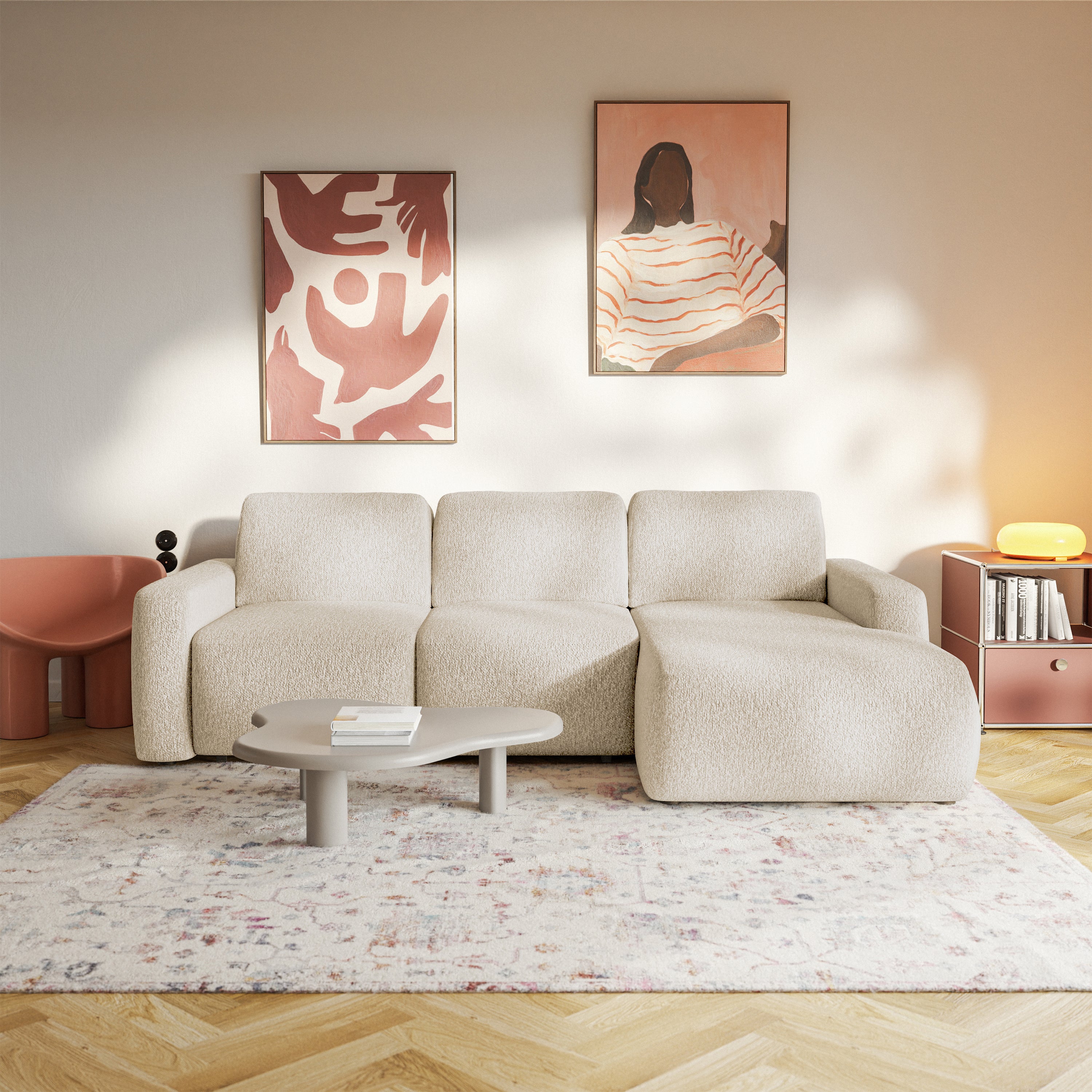selsey-carnos-mini-ecksofa-l-form-rechts-mit-schlaffunktion-hellbeige-chenille image 2
