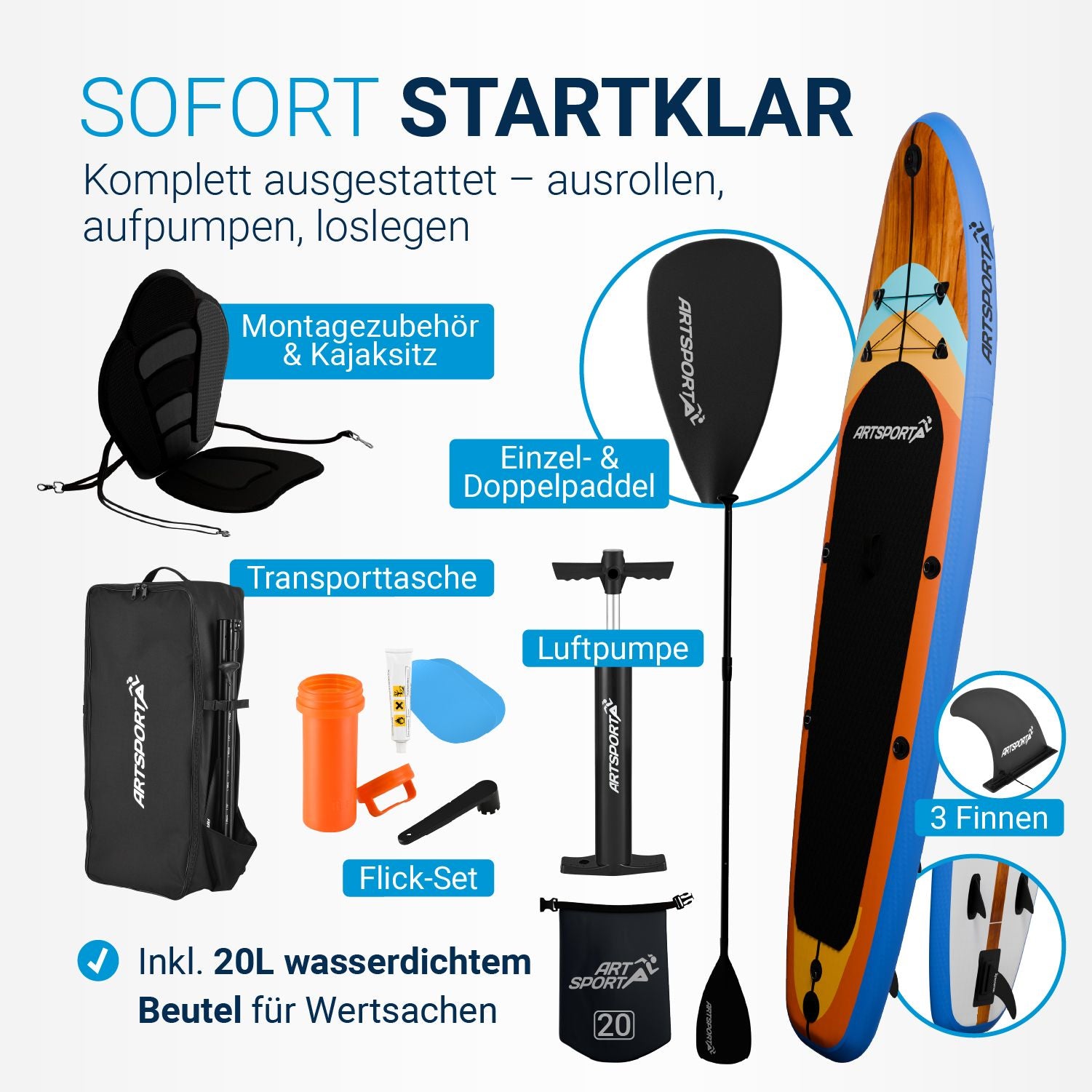 juskys-stand-up-paddling-board-beach-rocker-aufblasbar-allround-sup-mit-kajaksit image 2