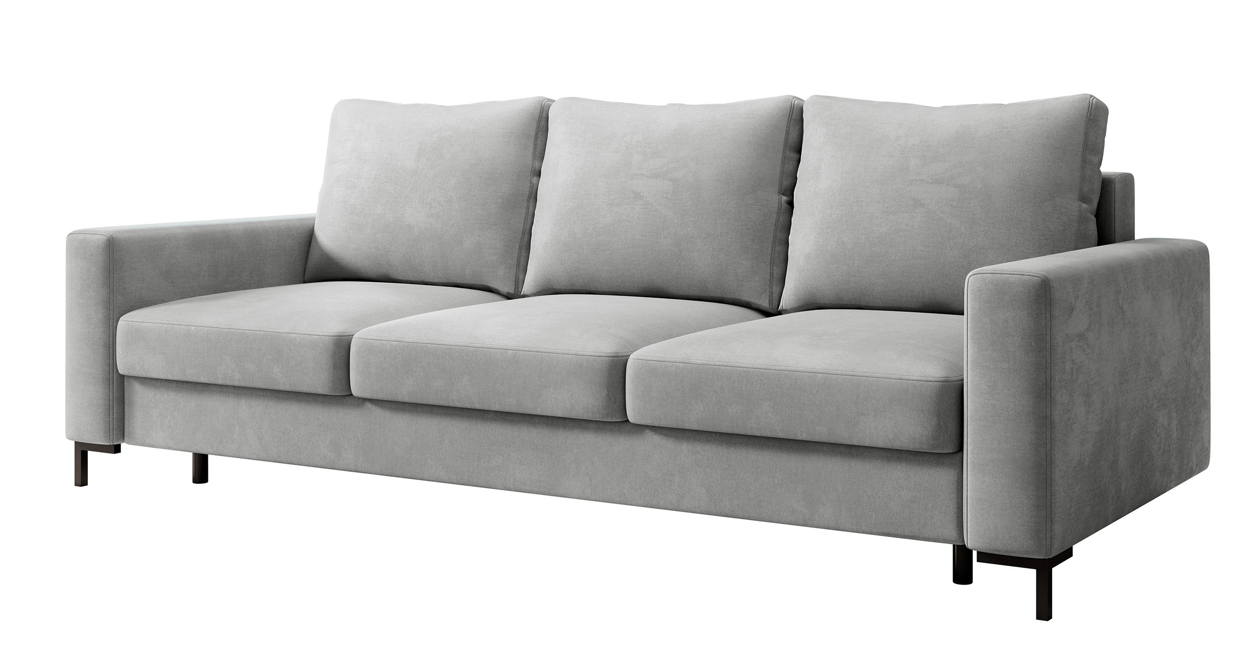 selsey-mokpeo-dreisitziges-ausklappbares-sofa-mit-stauraum-hellgrau-samt image 1
