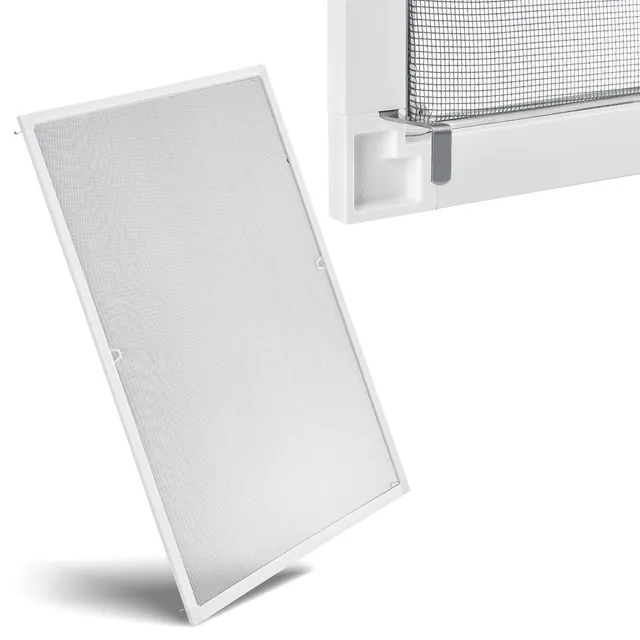 juskys-fliegengitter-f-r-fenster-80x100-cm-wei-insektenschutz-mit-alurahmen image 1