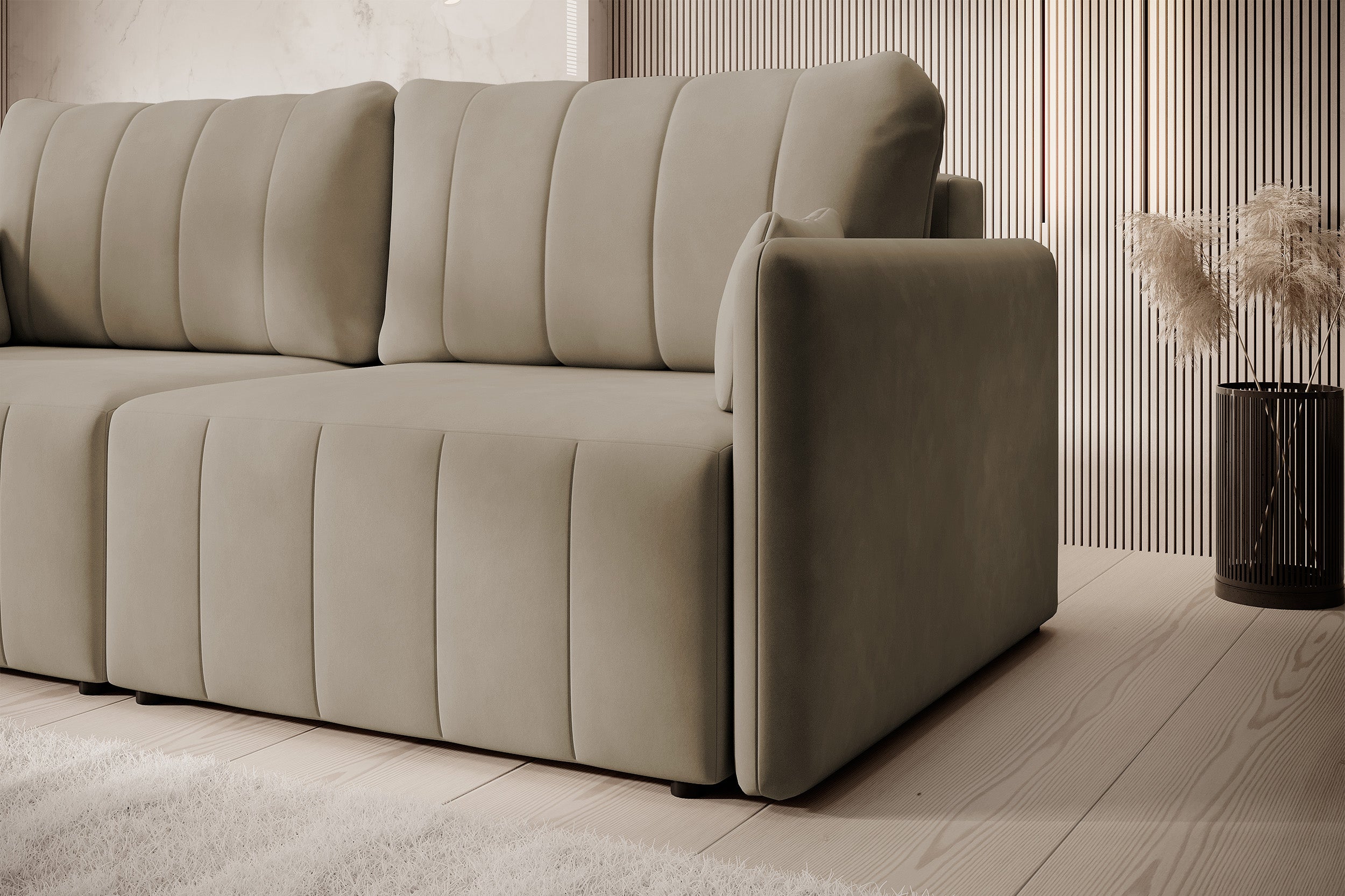 selsey-pierra-ausziehbare-eckcouch-mit-stauraum-beige-wasserabweisender-samt image 5