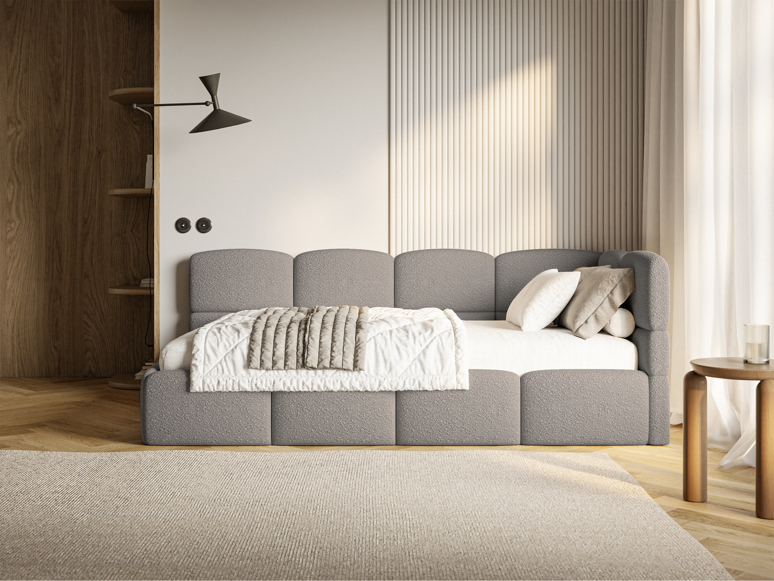 selsey-cloudy-jugendbett-90x200-cm-rechtsseitig-mit-stauraum-grau-boucl-gitter image 3