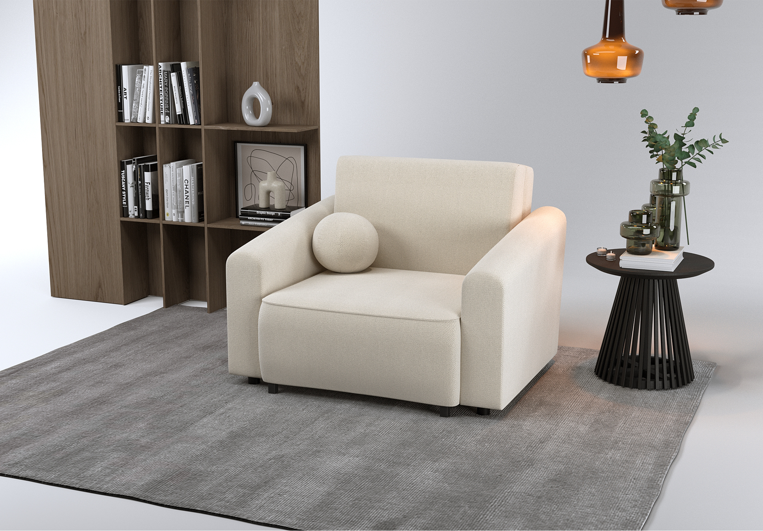 selsey-stevio-klappbarer-sessel-mit-stauraum-und-schlaffunktion-creme-chenille-h image 2