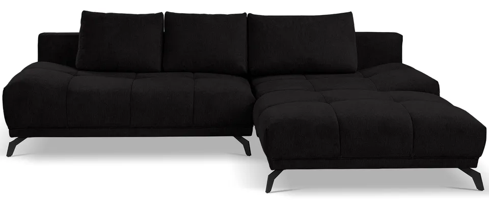 selsey-felipe-ecksofa-mit-schlaffunktion-l-form-rechts-schwarzer-chenille image 1
