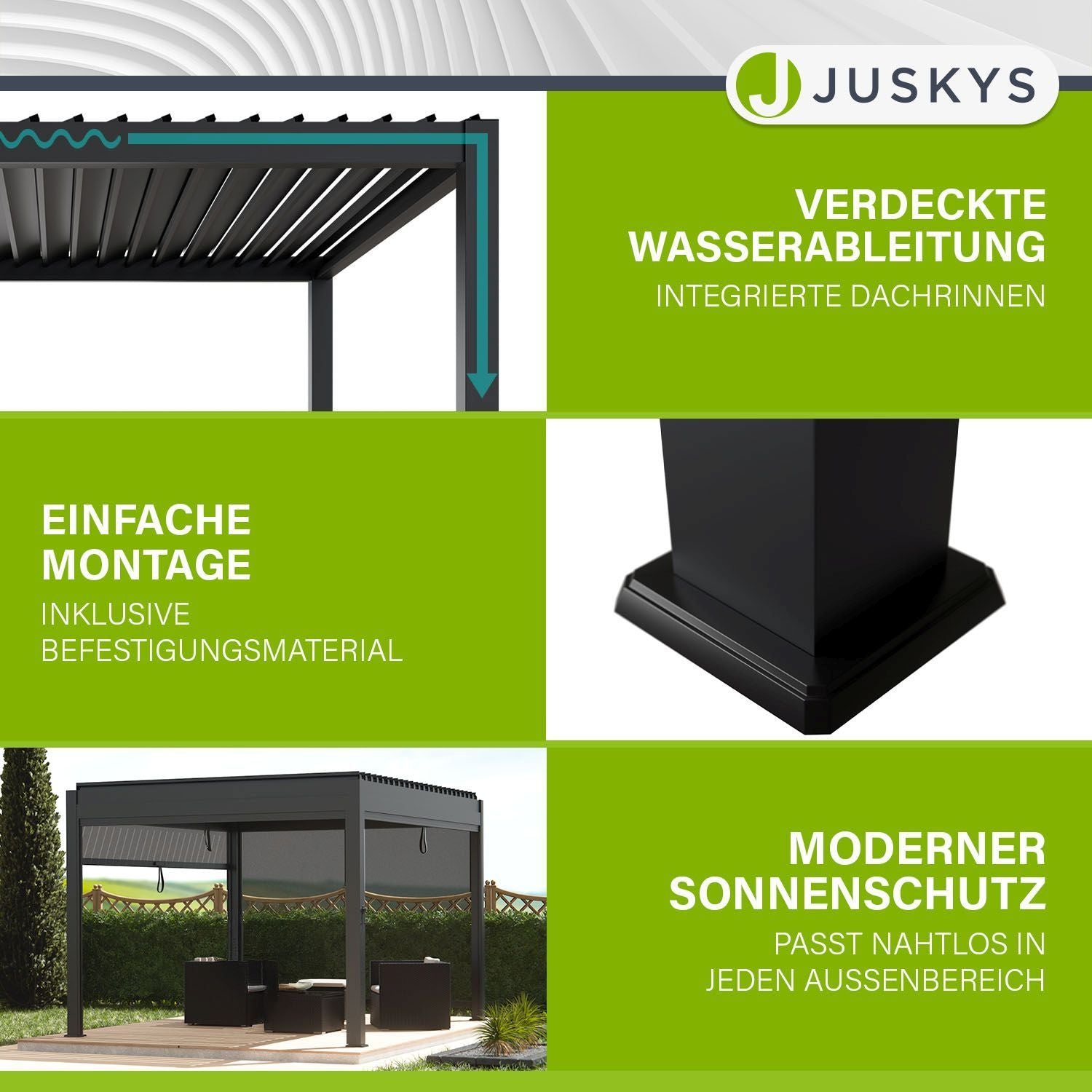 juskys-lamellendach-tahiti-3-x-4-m-anthrazit-inkl-1x-seitenwand-3-m image 3