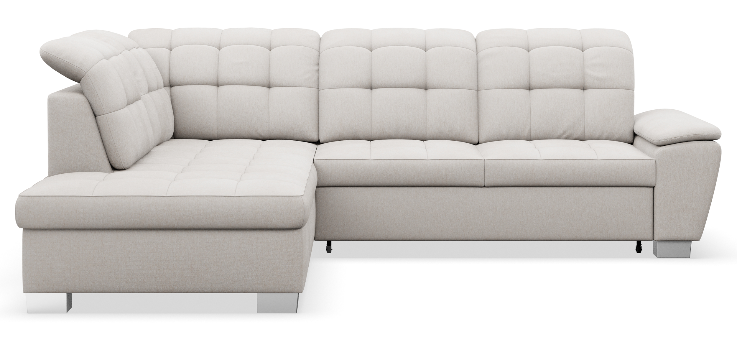 selsey-jamaal-ecksofa-mit-schlaffunktion-links-l-form-cremefarbenes-geflecht-mit image 1