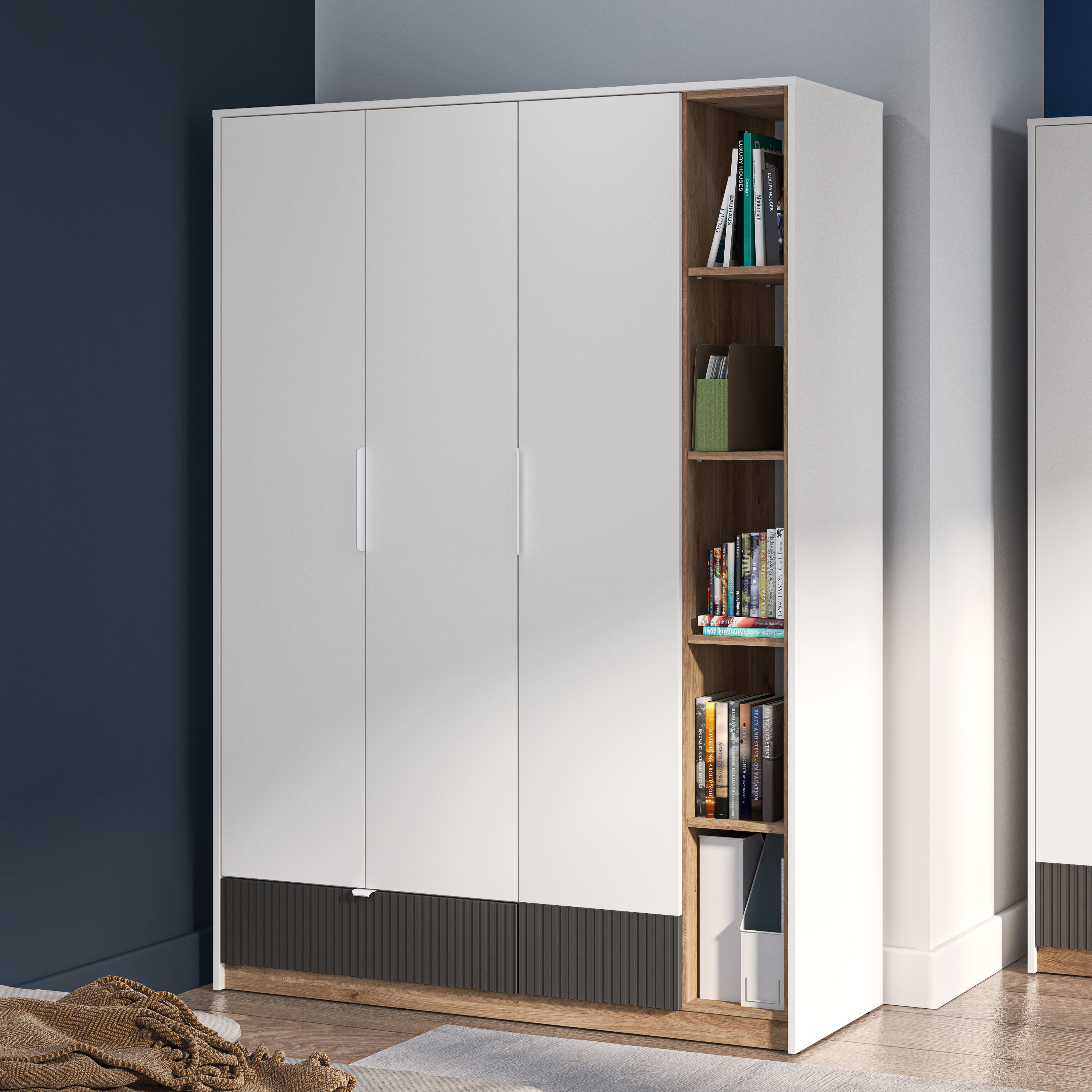 selsey-torino-jugendschrank-3-t-rig-138-cm-honey-castello-eiche-alpenwei-grafit image 2
