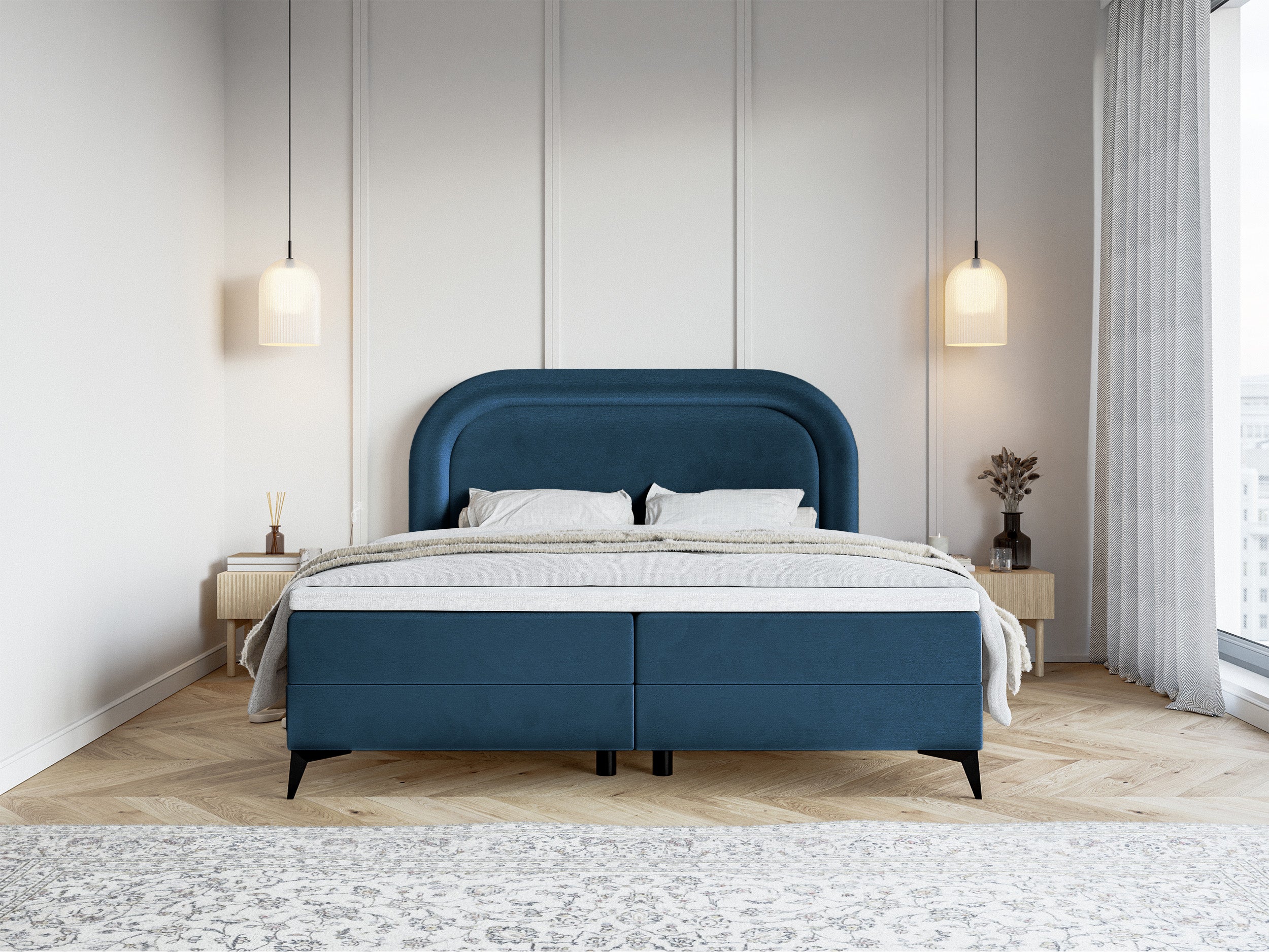 selsey-loreo-boxspringbett-180x200-cm-mit-topper-und-stauraum-marineblauer-velou image 3