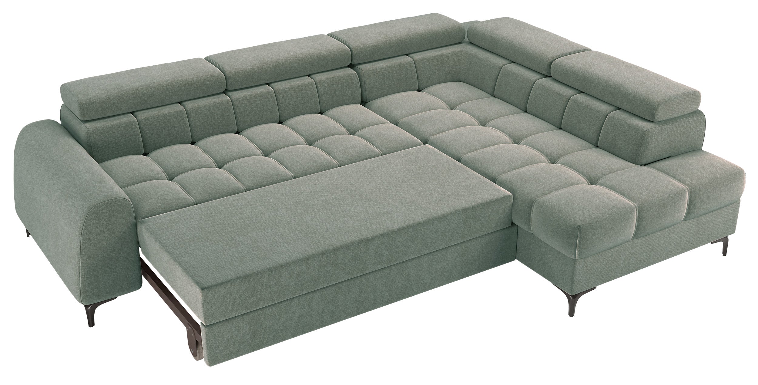 selsey-arellio-ecksofa-mit-schlaffunktion-l-form-rechts-salbeigr-ner-chenille-mi image 3