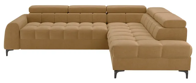 selsey-arellio-ecksofa-mit-schlaffunktion-l-f-rmig-rechts-mit-stauraum-senffarbe image 1