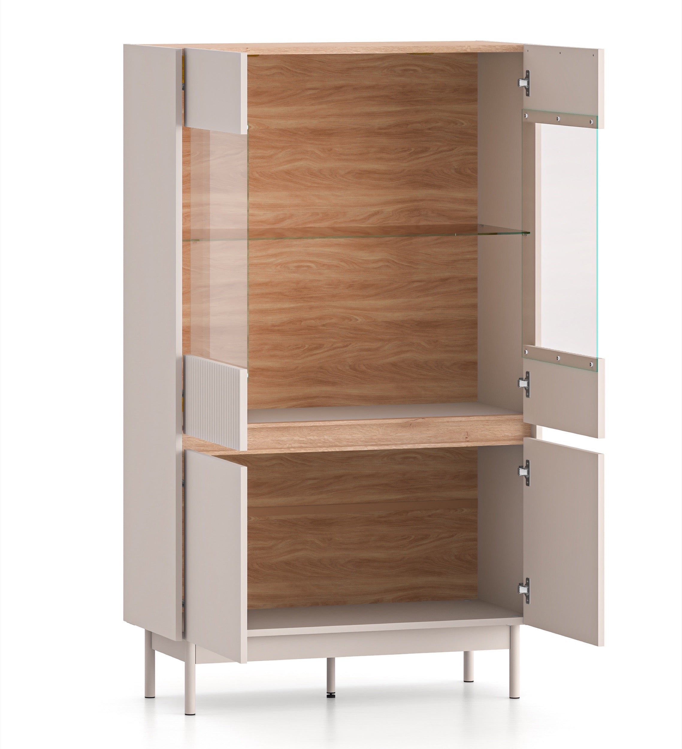 selsey-dunea-vitrine-4-t-rig-92-cm-mit-beleuchtung-kaschmir-eiche image 3