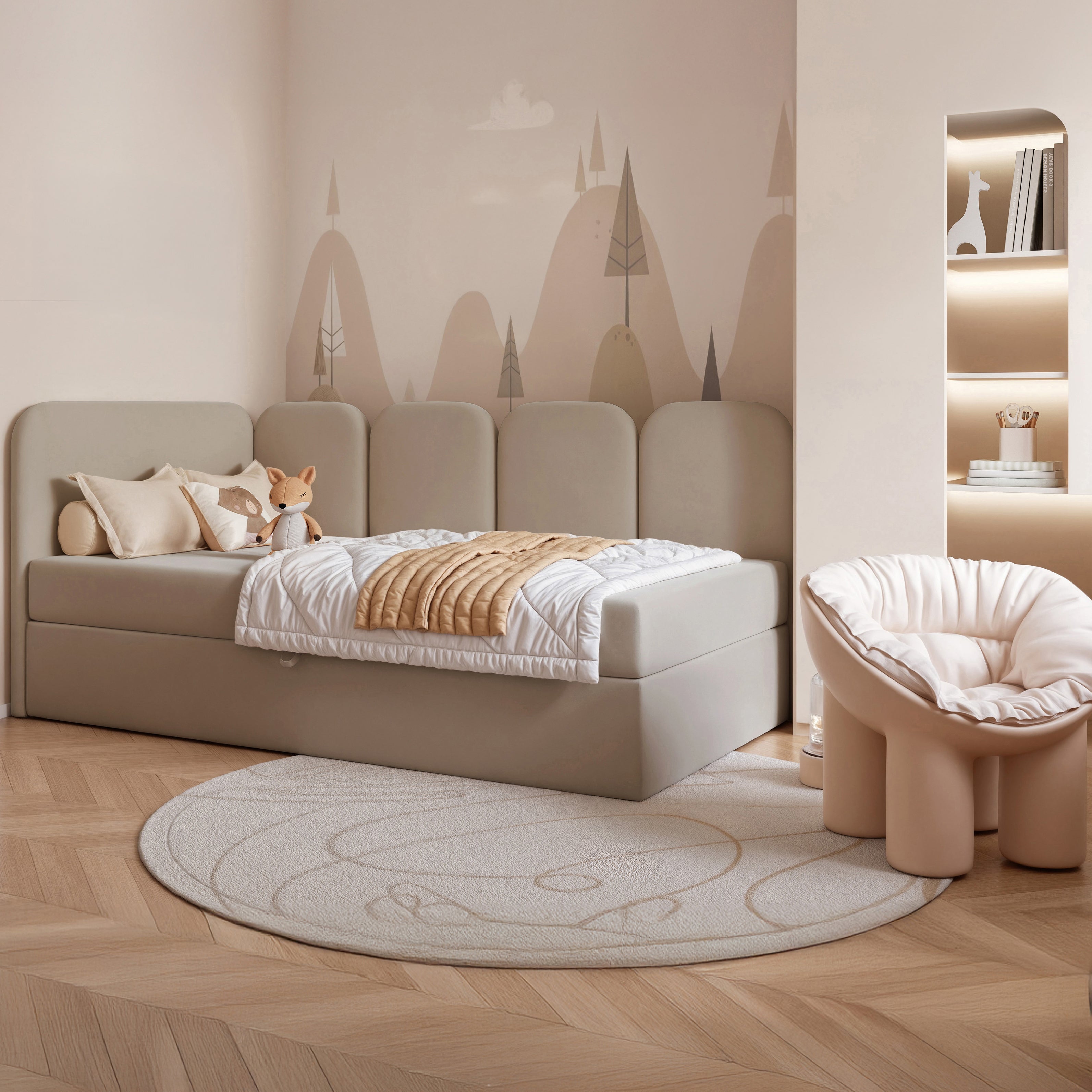 selsey-nubini-jugendbett-90x200-cm-linksseitig-mit-stauraum-beige-hydrophober-sa image 2