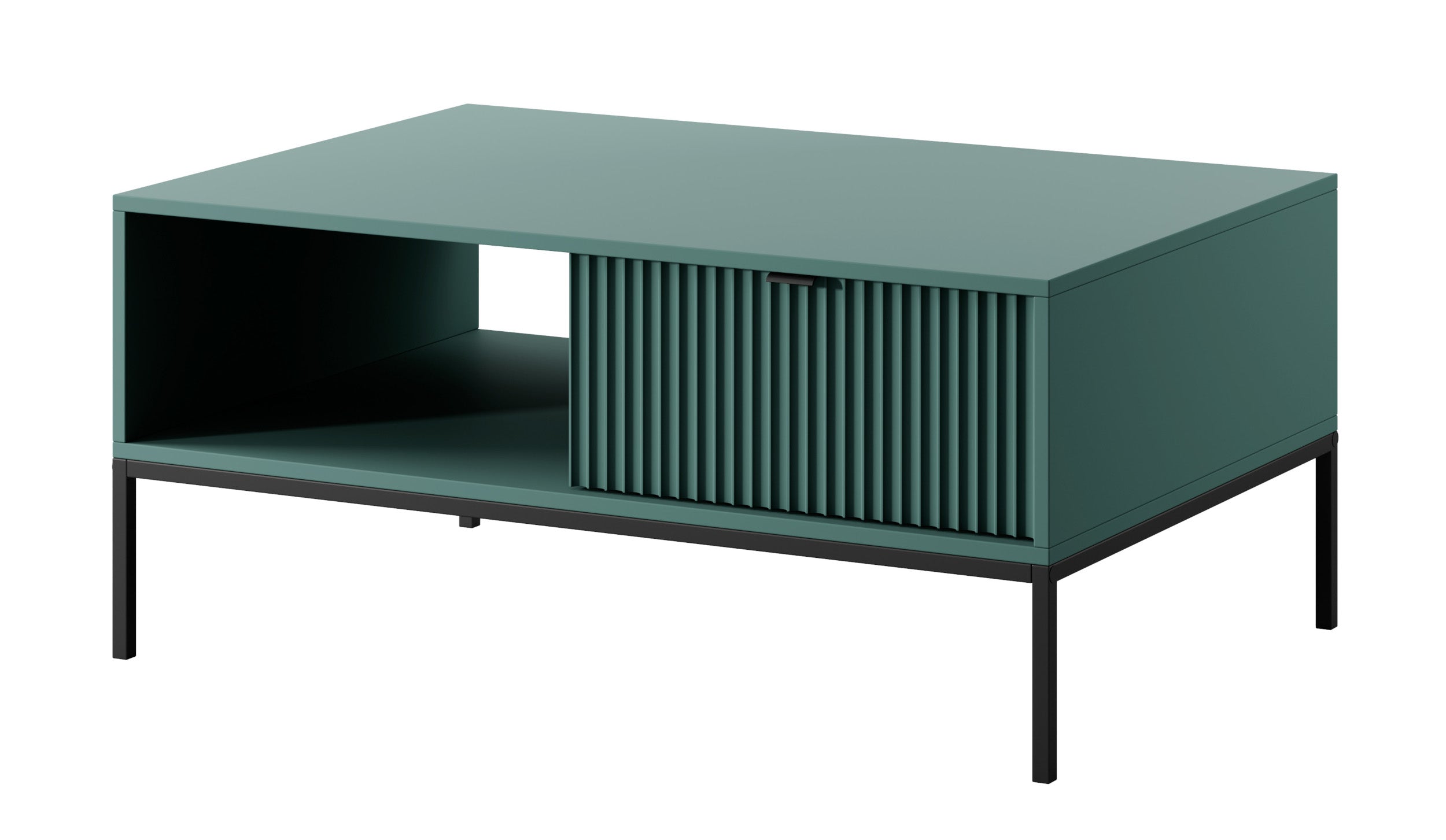 selsey-vellore-couchtisch-104x68-cm-gr-n-mit-schublade-geriffelt image 1