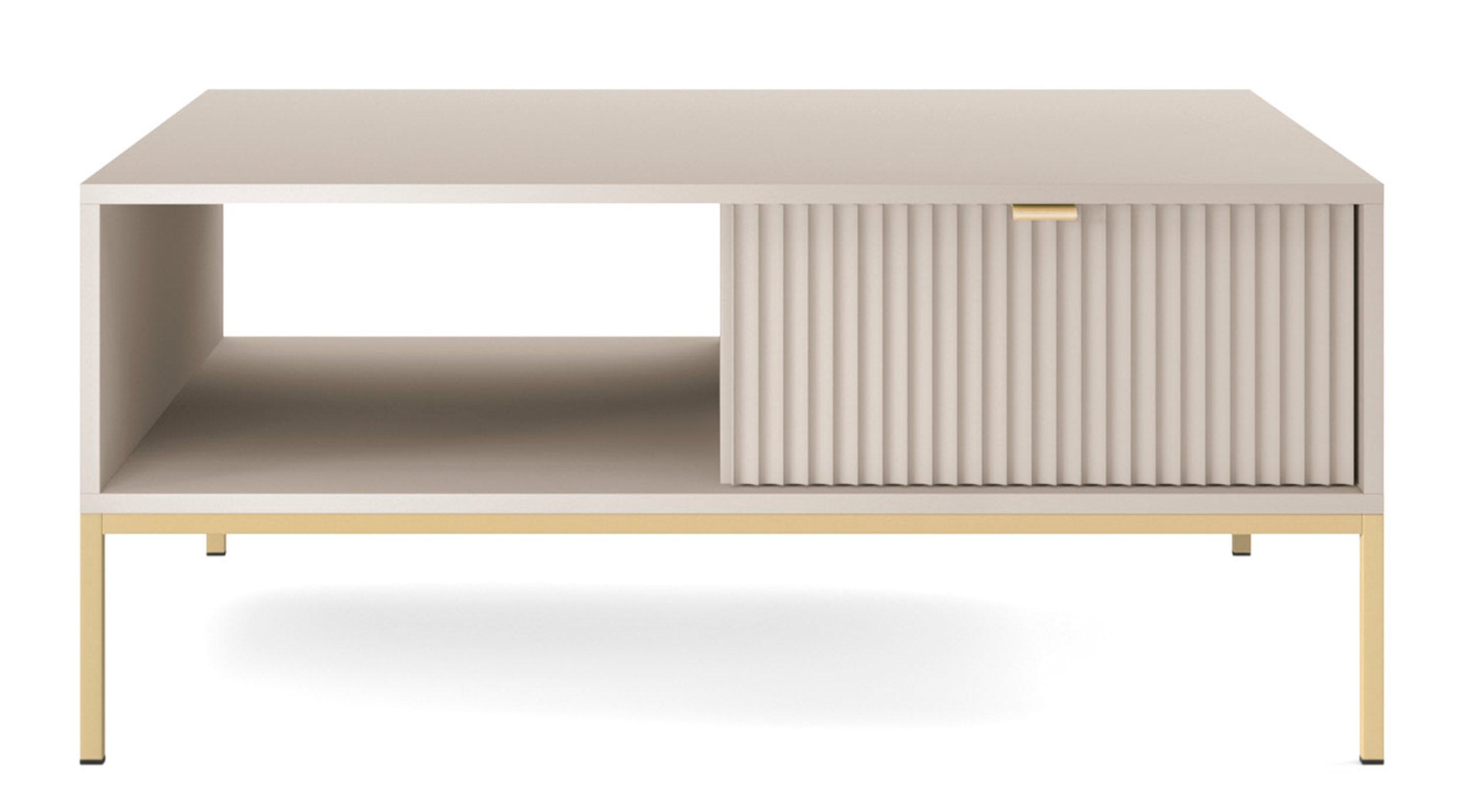 selsey-vellore-couchtisch-104x68-cm-kaschmir-gerillte-front-goldenes-gestell image 2