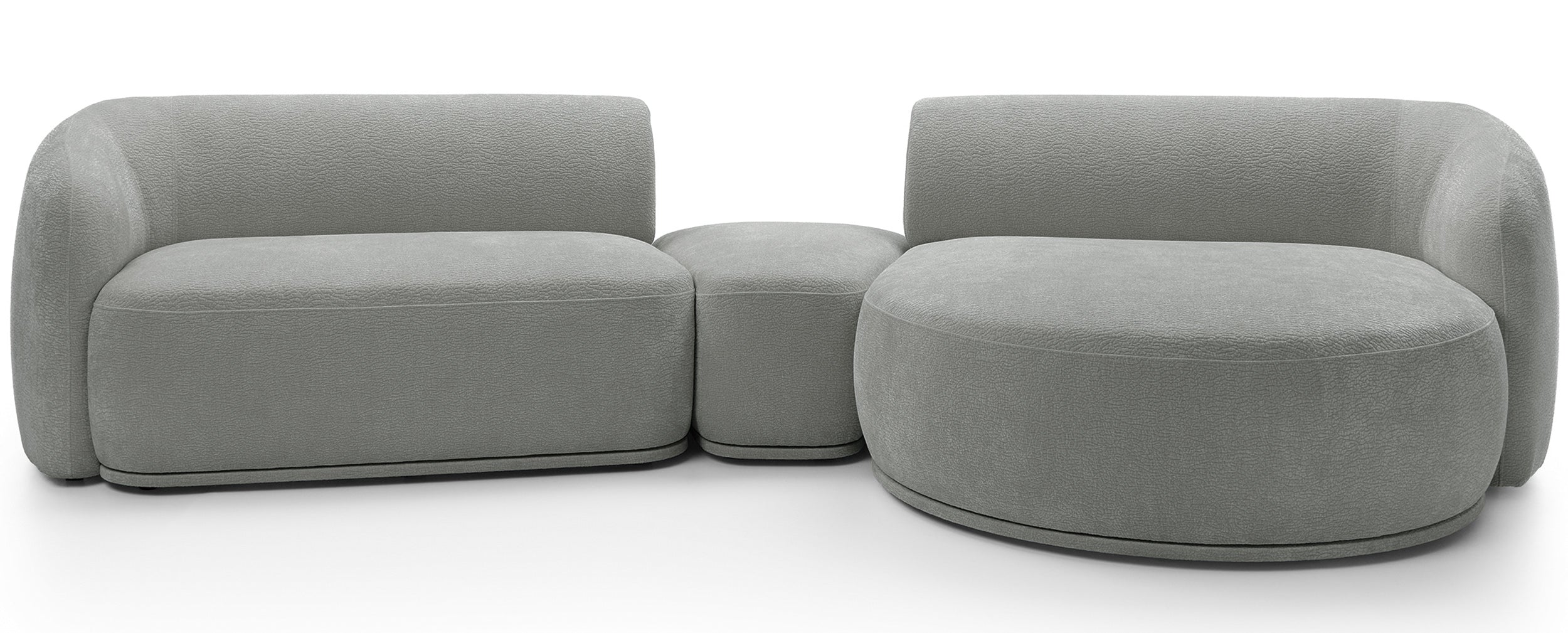 selsey-bommo-modulares-ecksofa-l-form-rechts-mit-pouf-grauer-chenille-stoff image 1
