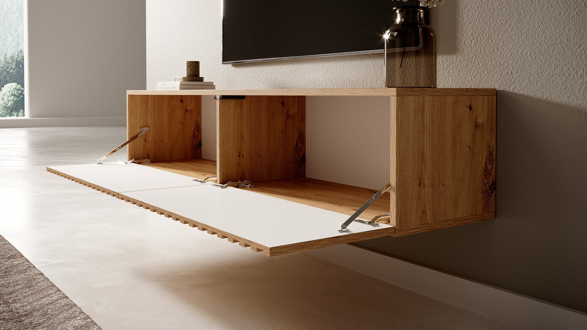 selsey-telire-tv-schrank-138-6-cm-artisan-eiche-mit-lamellen image 7