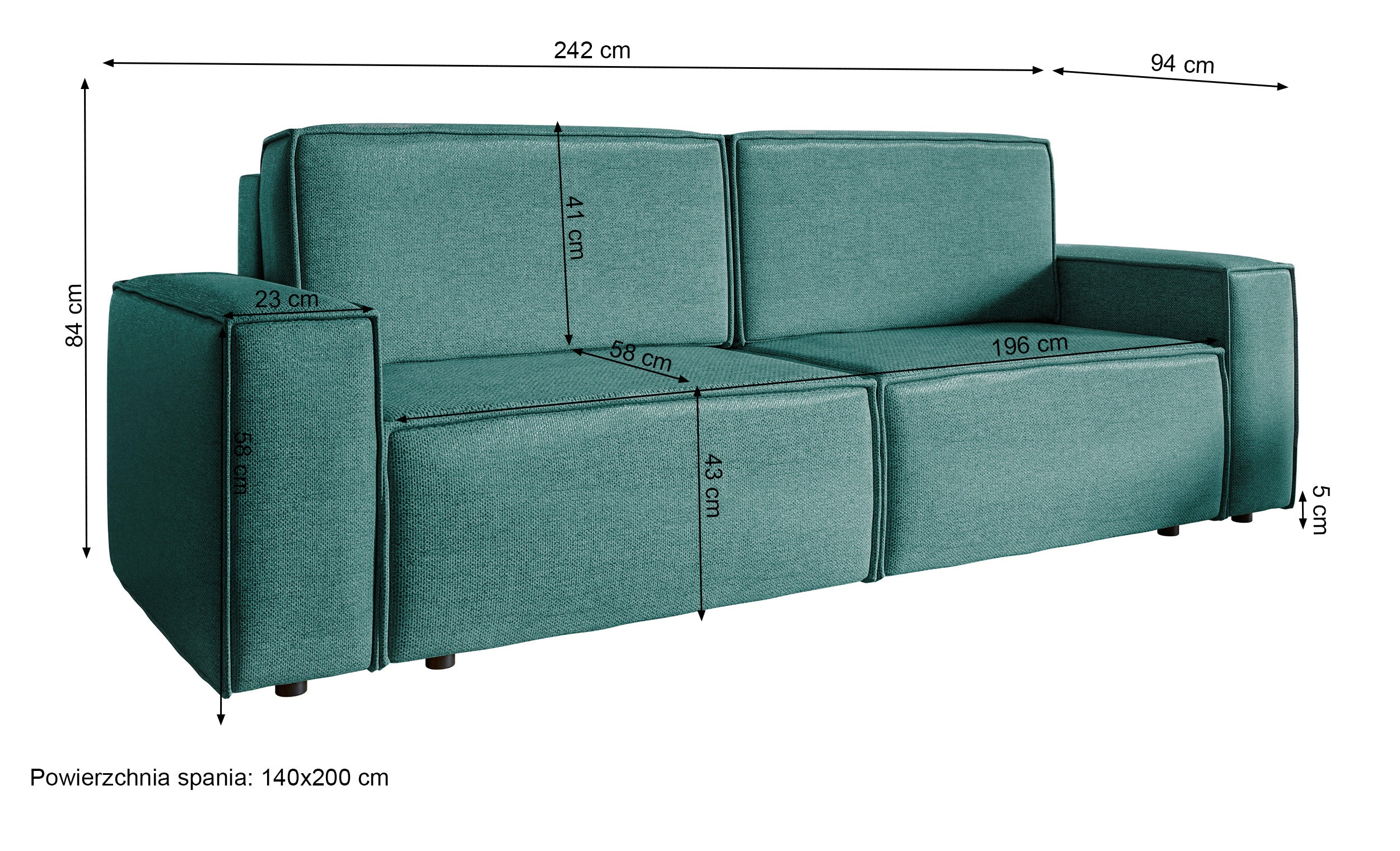 selsey-copertino-dreisitziges-schlafsofa-marine-blattgeflecht-leicht-zu-reinigen image 6