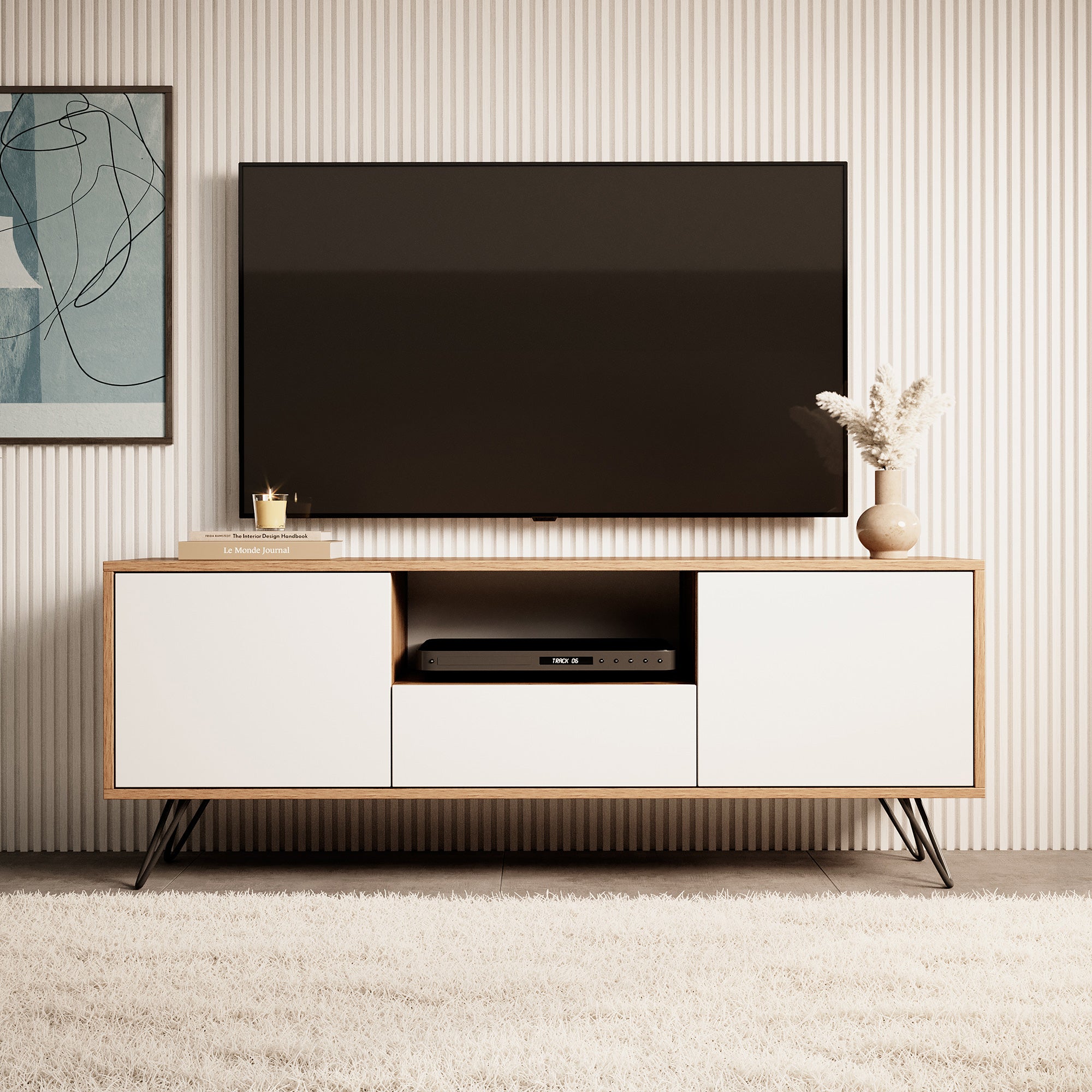selsey-ploystea-tv-schrank-137-cm-wotan-eiche-wei-mit-beleuchtung image 6