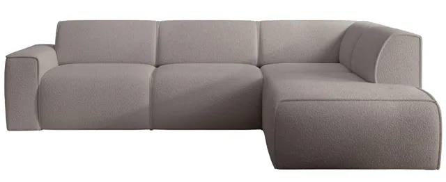 selsey-bouvi-ecksofa-l-f-rmig-rechte-armlehne-grau-braunes-boucl image 1