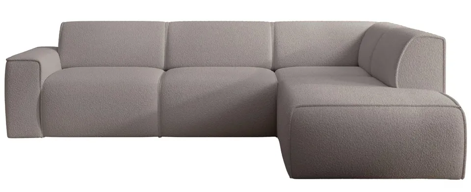 selsey-bouvi-ecksofa-l-f-rmig-rechte-armlehne-grau-braunes-boucl image 1