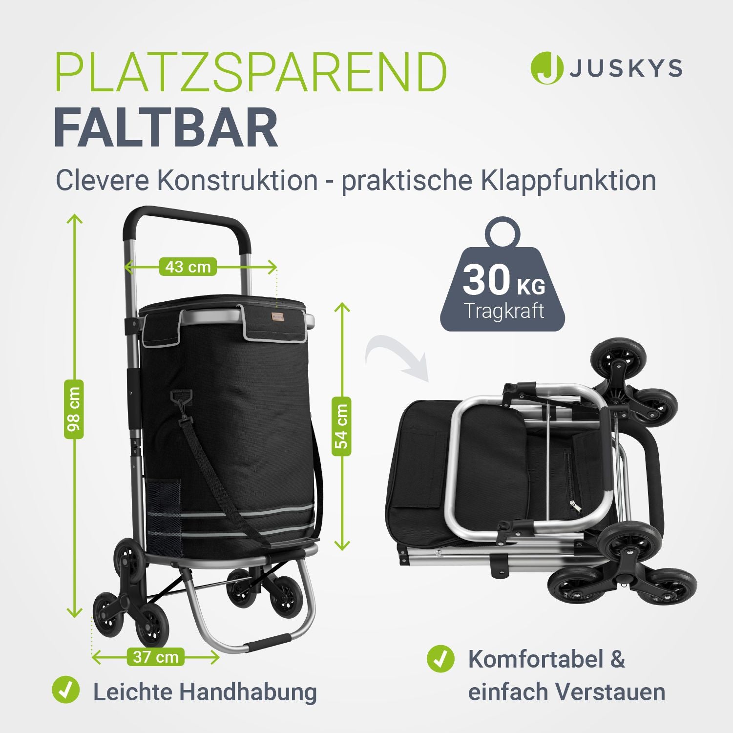 juskys-einkaufstrolley-treppensteiger-3in1-schwarz-56-l-bis-30-kg image 4