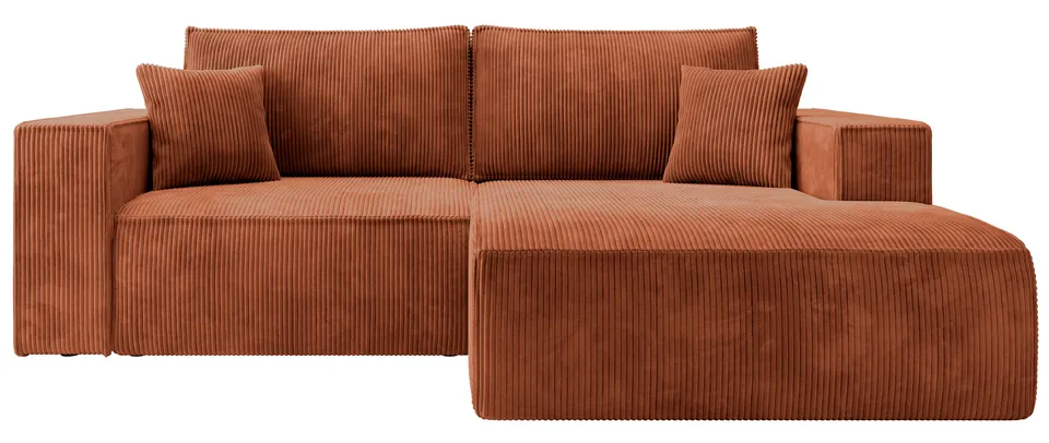 selsey-farese-mini-ecksofa-mit-schlaffunktion-rechts-l-form-mit-stauraum-kupfer- image 1