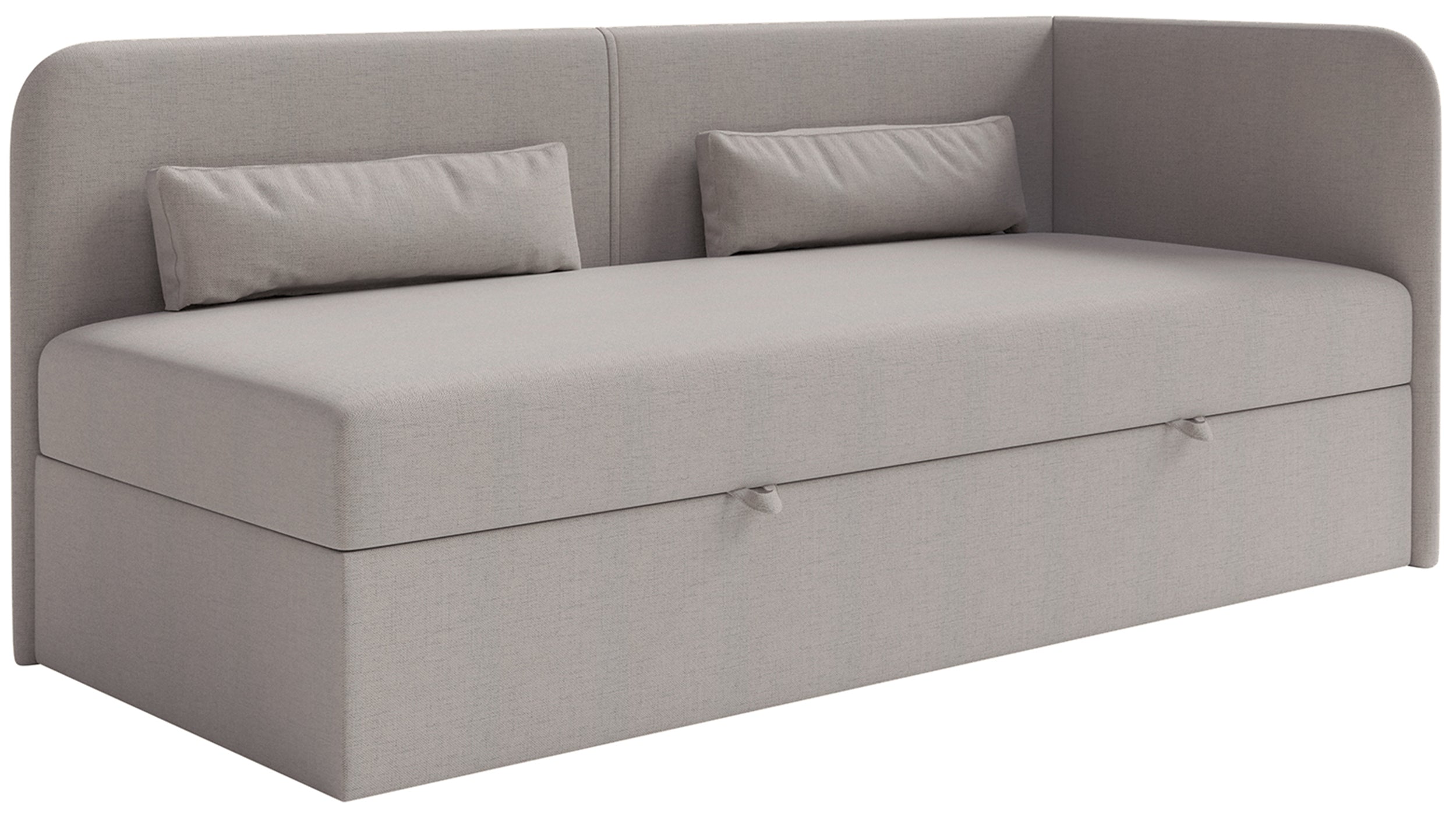 selsey-calmmo-jugendbett-90x200-cm-rechtsseitig-mit-stauraum-dunkelbeige-chenill image 1