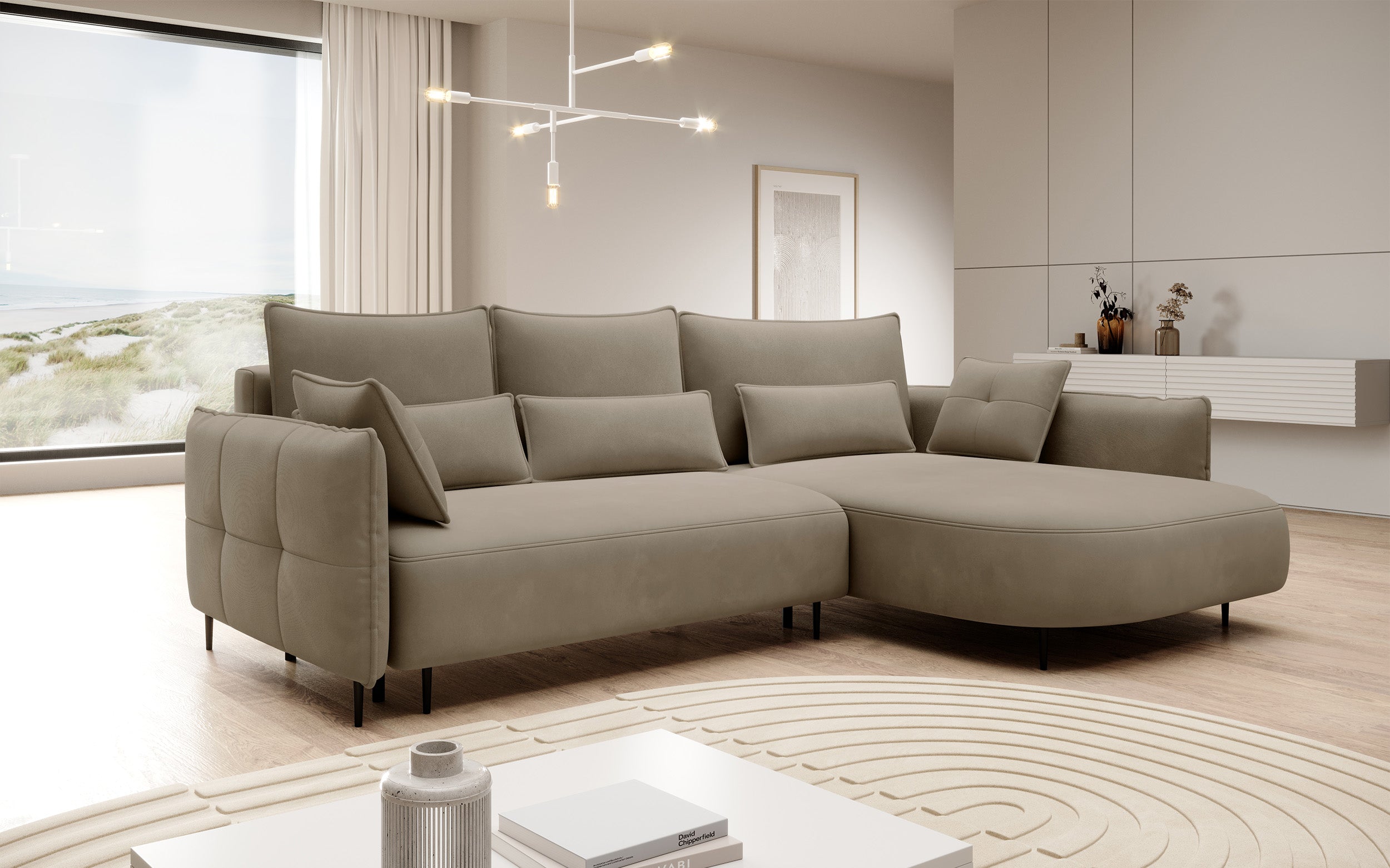 selsey-oblivio-ecksofa-l-form-rechts-mit-schlaffunktion-und-stauraum-hellbrauner image 2