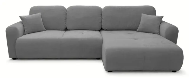 selsey-olido-l-ecksofa-mit-schlaffunktion-und-stauraum-grauer-samt image 1