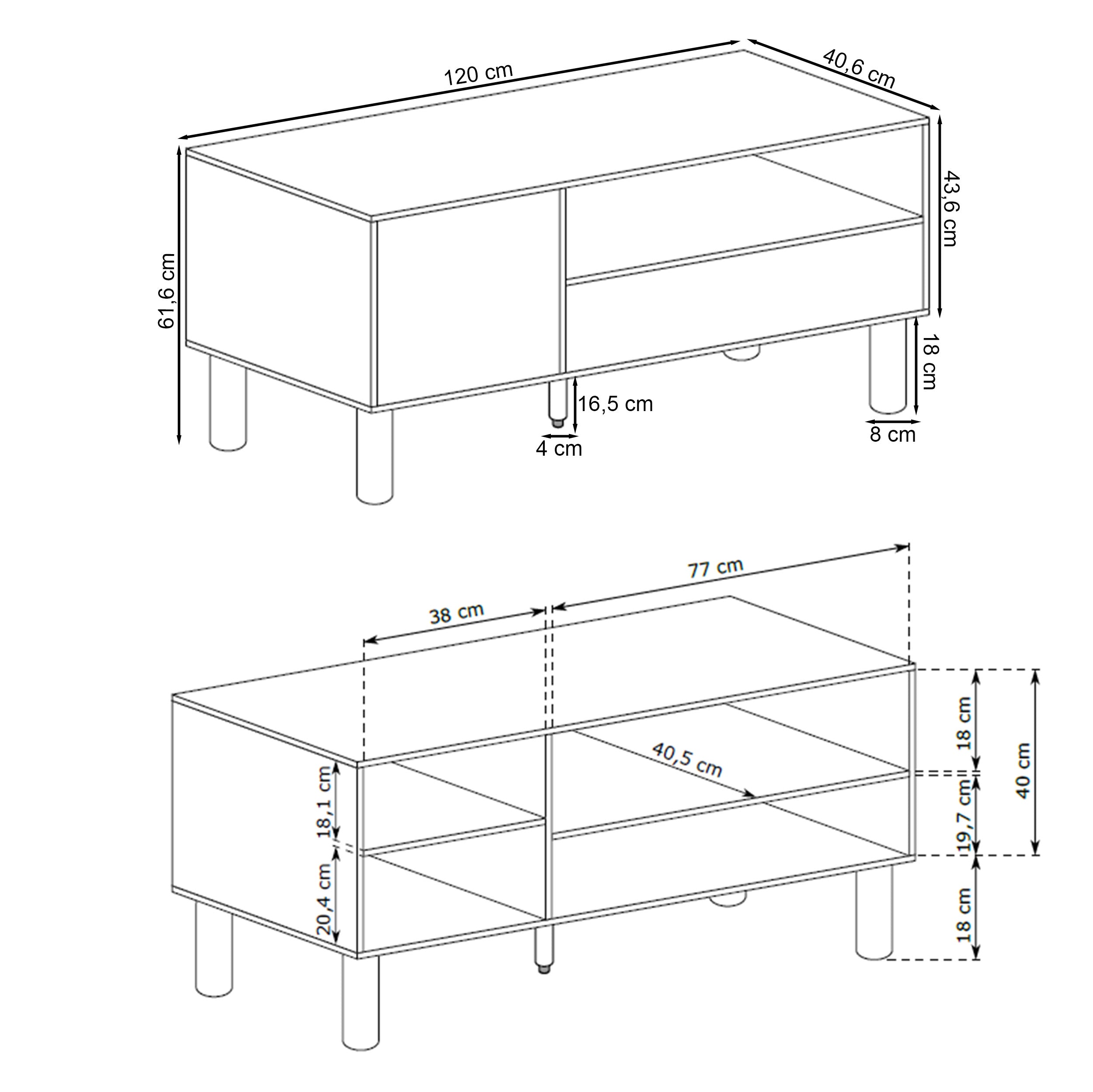 selsey-sanden-tv-schrank-120-cm-eiche-bookmatch-mit-schublade-und-nische image 7